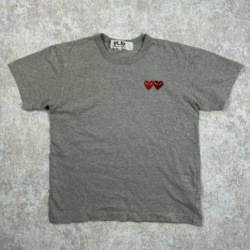 Comme des Garcons PLAY PLAY COMME DES GARCONS BASIC DOUBLE HEART LOGO TEE Size M / US 6-8 / IT 42-44 - 2 Thumbnail