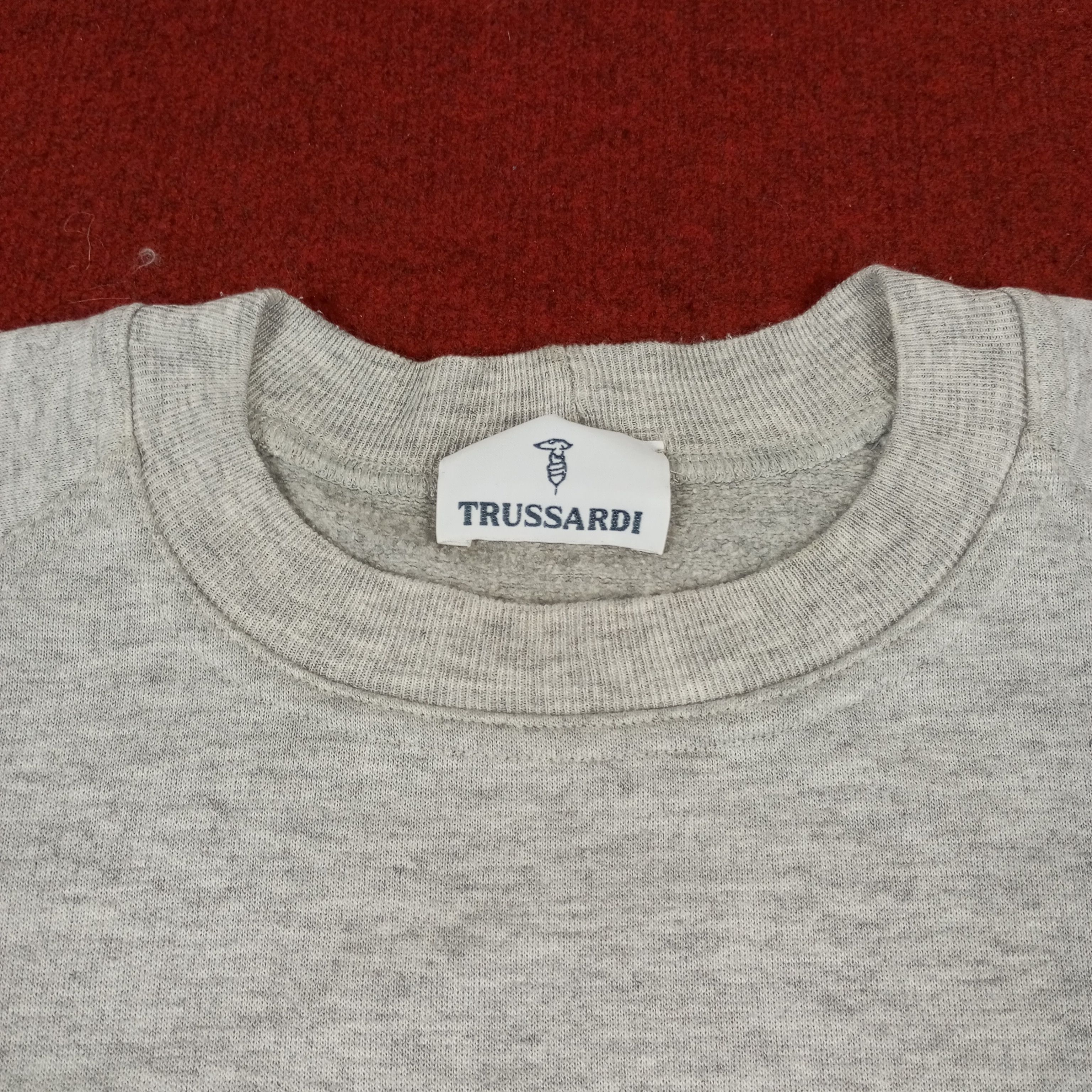 Trussardi × Vintage Trussardi Center Spellout Design Sweatshirt Size US M / EU 48-50 / 2 - 6 Thumbnail