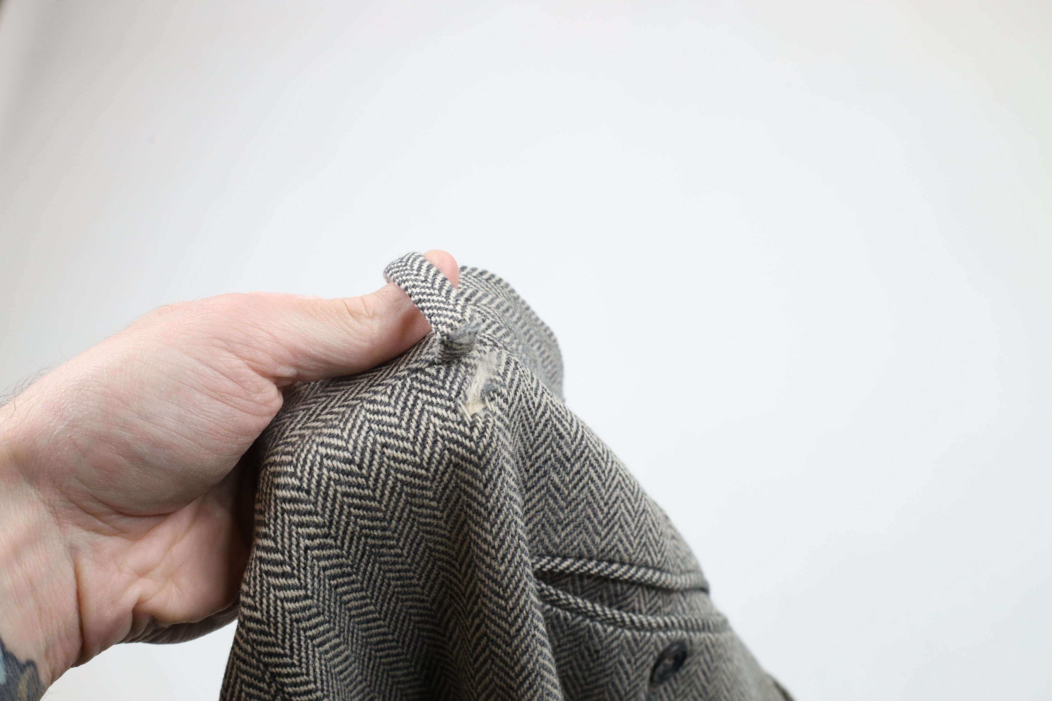 Vintage Vintage 90s Streetwear Wool Cashmere Tweed Herringbone Pants Size US 36 / EU 52 - 9 Thumbnail