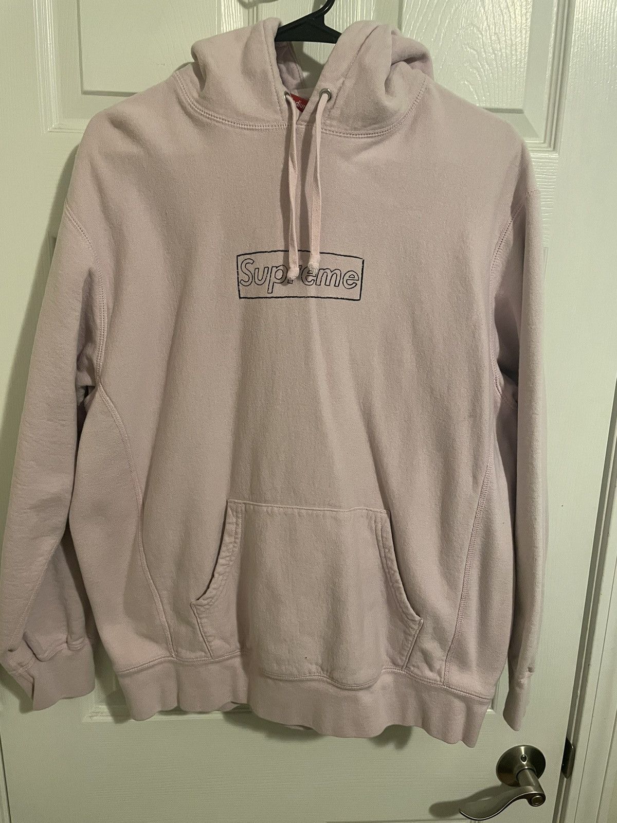 Kaws Supreme Supreme x Kaws Chalk Logo Hoodie ss21 Grailed