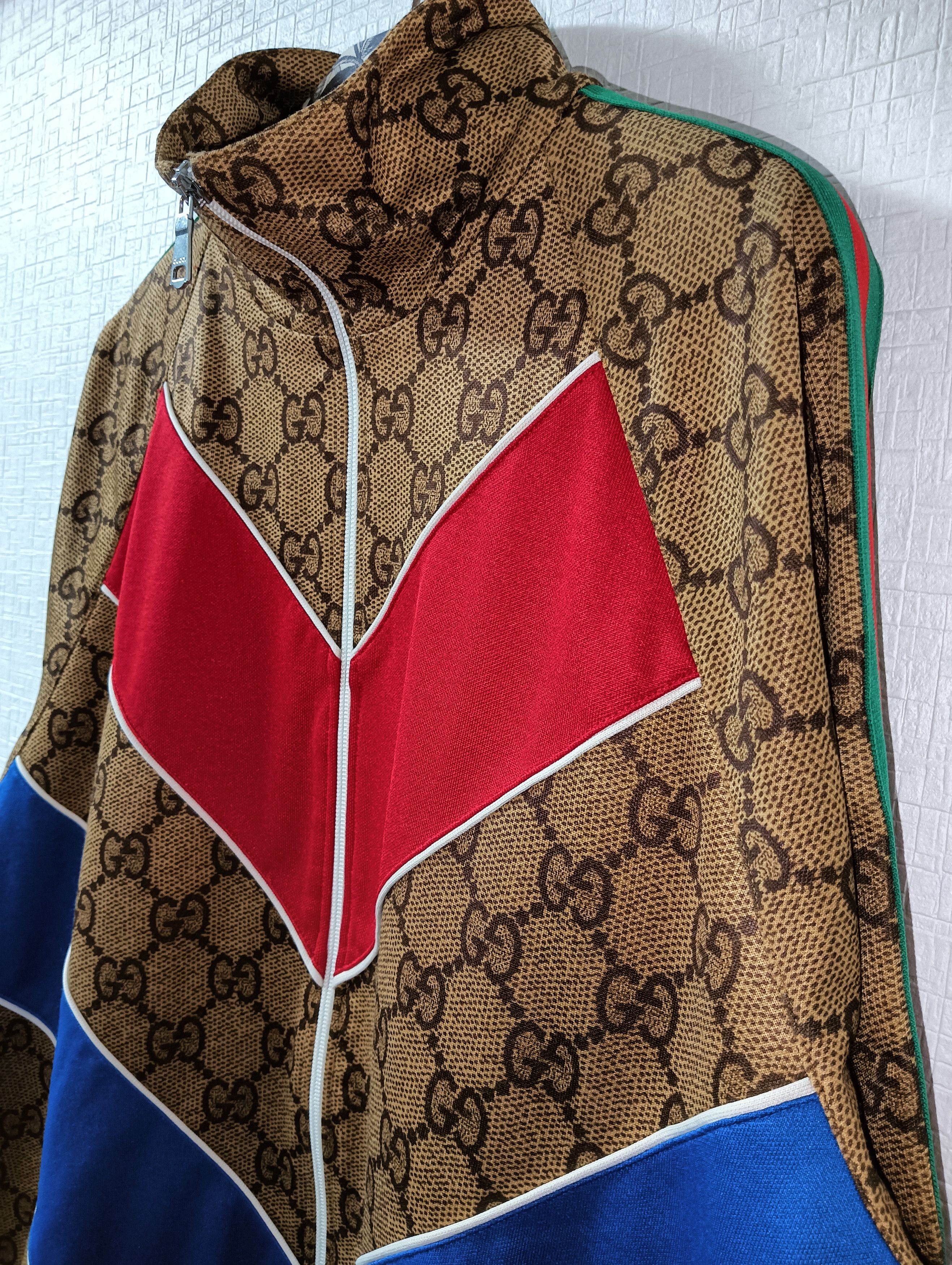 Gucci Supreme GG Monogram Jacquard Track Jacket Size US L / EU 52-54 / 3 - 3 Thumbnail