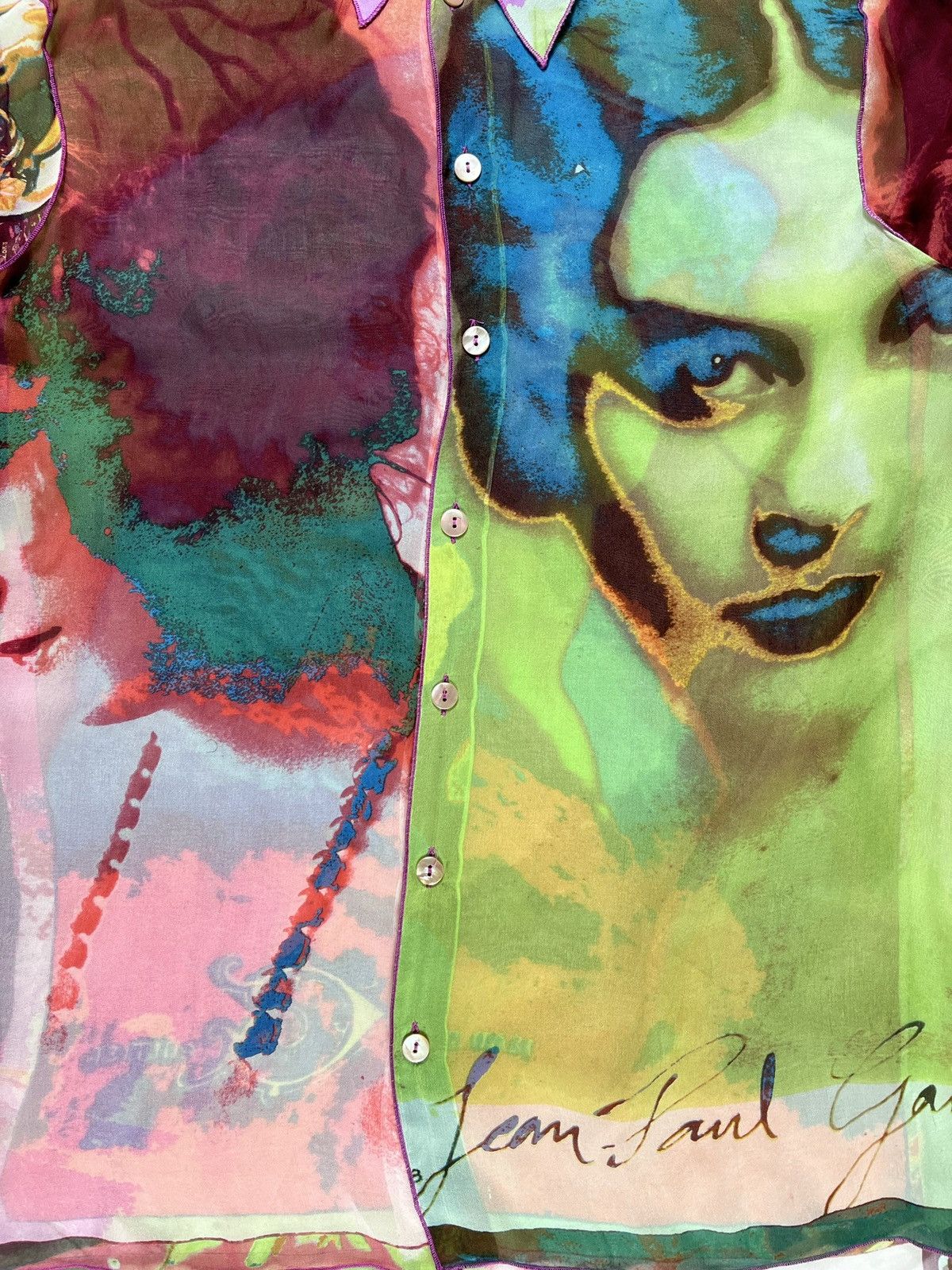 Jean Paul Gaultier Jean Paul Gaultier - SS00 Psychedelic Button Up Size L / US 10 / IT 46 - 2 Thumbnail