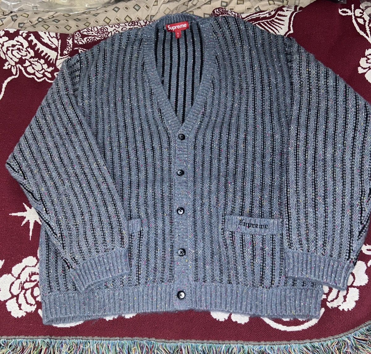 Supreme Supreme confetti cardigan slate | Grailed