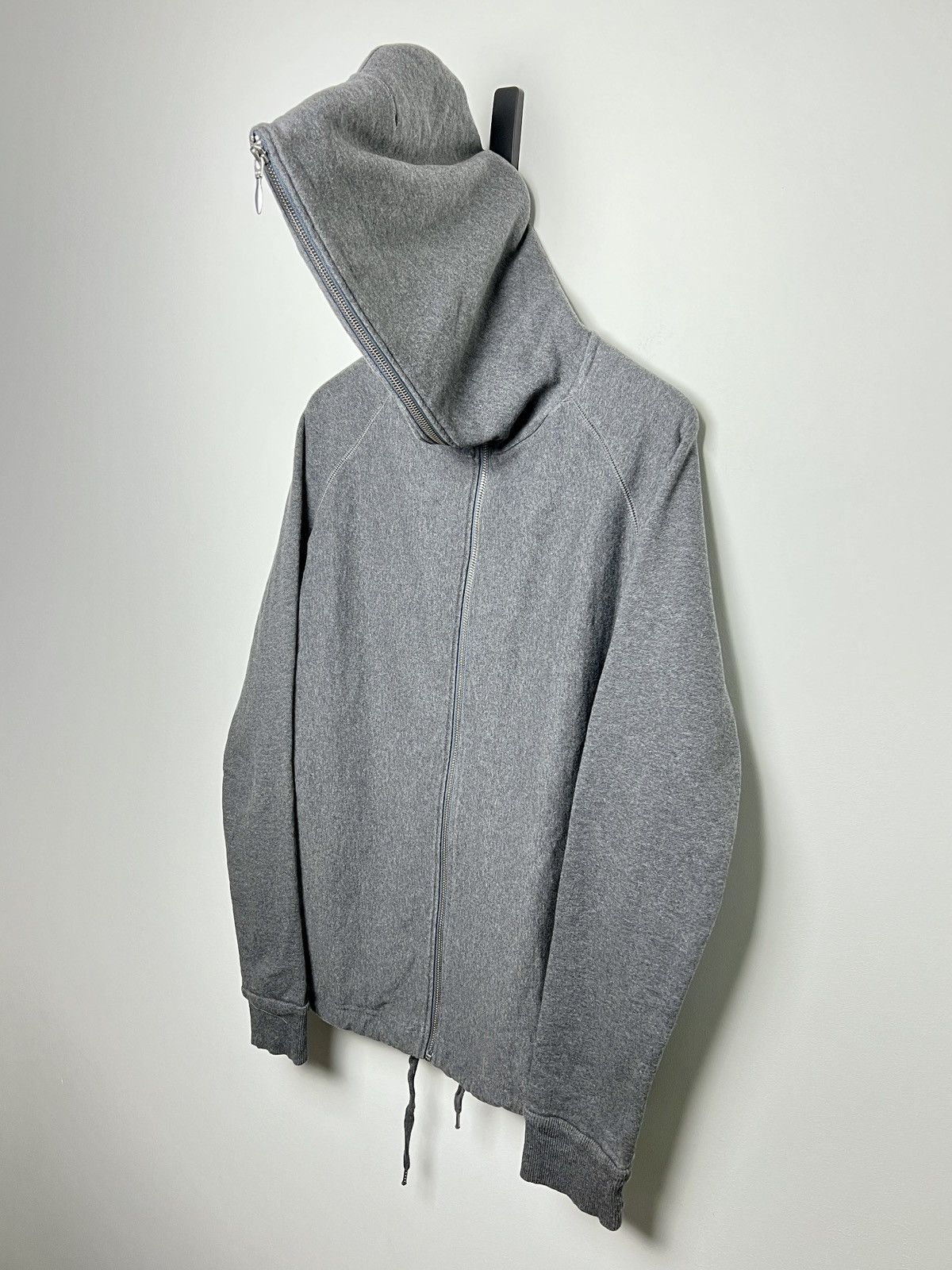 image of Acne Studios x Archival Clothing Acne Y2K Full Zip Solid Hoodie in Grey, Men's (Size Medium)