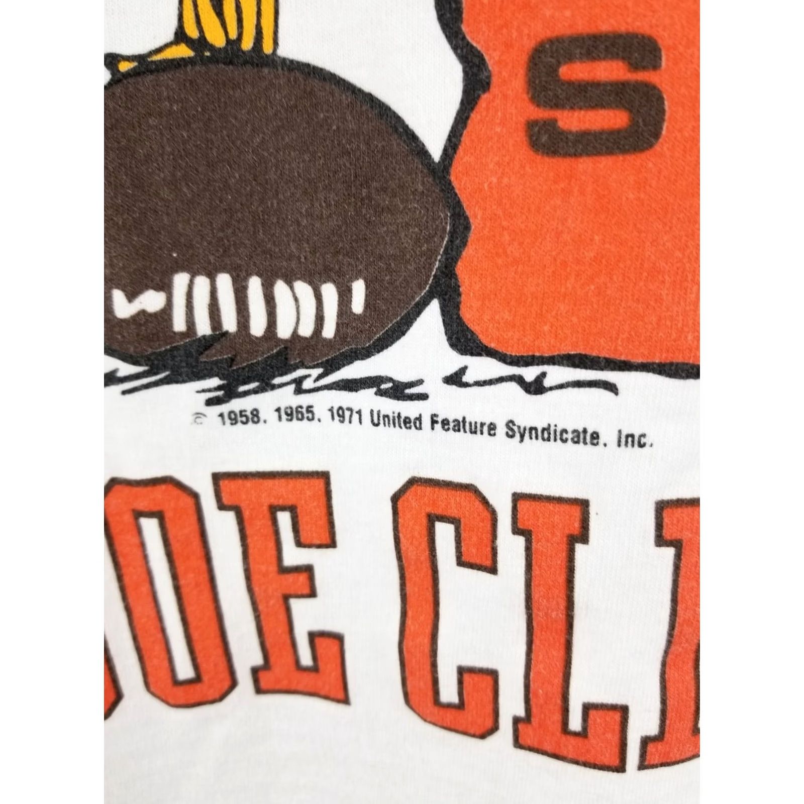 Vintage VINTAGE 80's SNOOPY CLEVELAND BROWNS JOE FOOTBALL JERSEY XLARGE Mens Size US XL / EU 56 / 4 - 5 Thumbnail