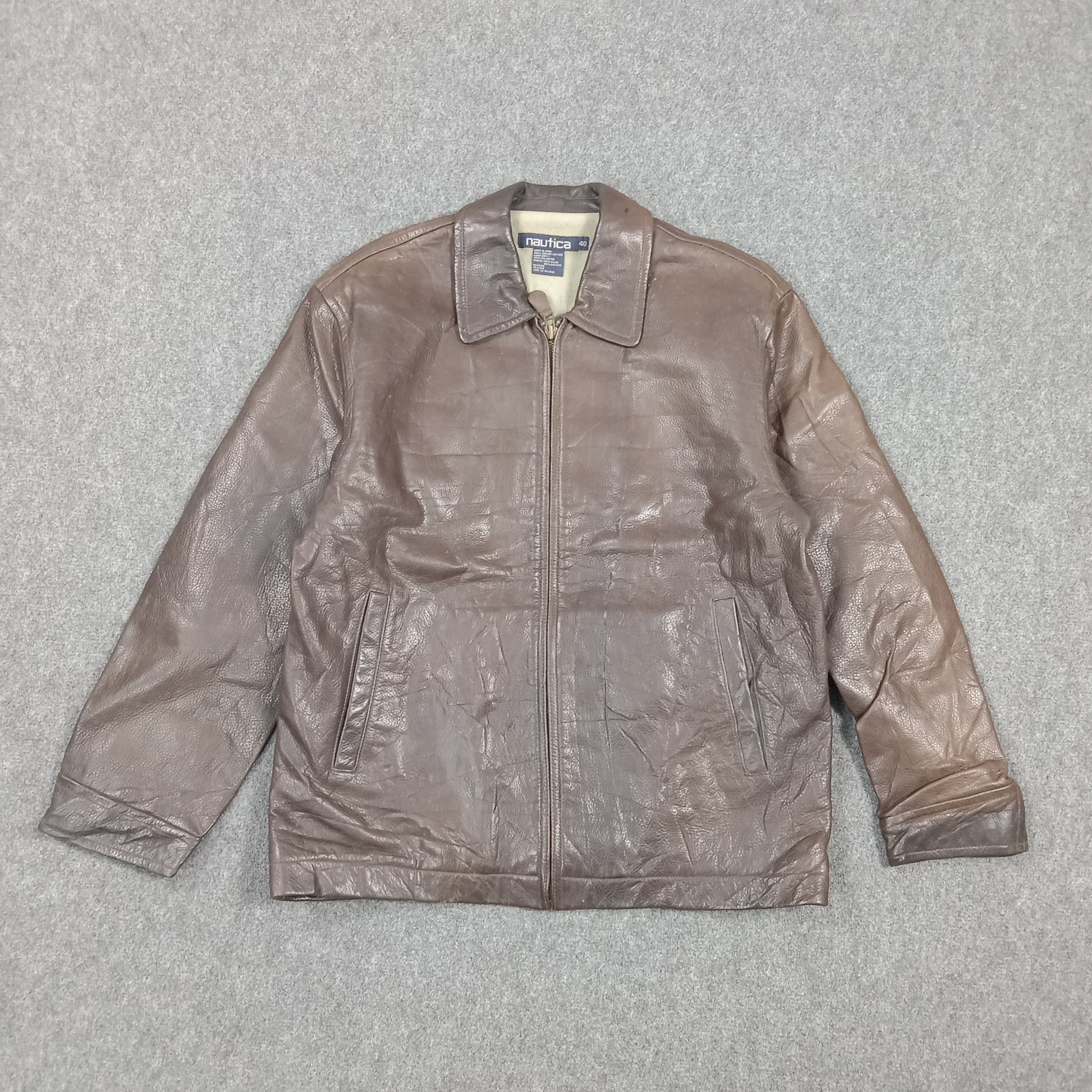 Nautica Nautica Vintage Custom Skeleton Bone Leather Jacket C290N28 Size US M / EU 48-50 / 2 - 3 Thumbnail