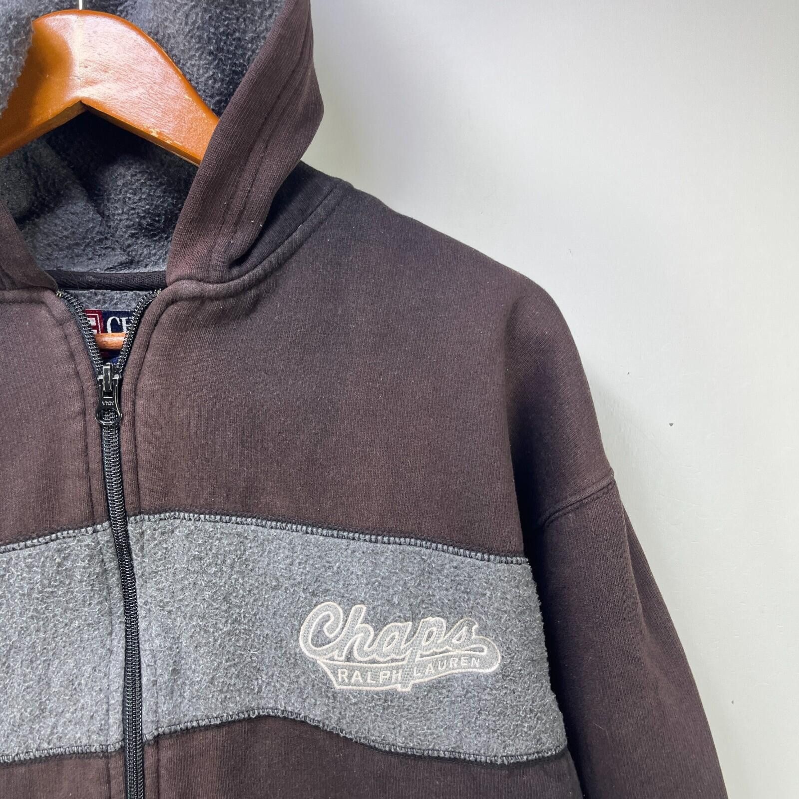 Polo Ralph Lauren Vintage 90s Chaps Ralph Lauren Sun Faded Zip Up Hoodie Large Size US L / EU 52-54 / 3 - 3 Thumbnail
