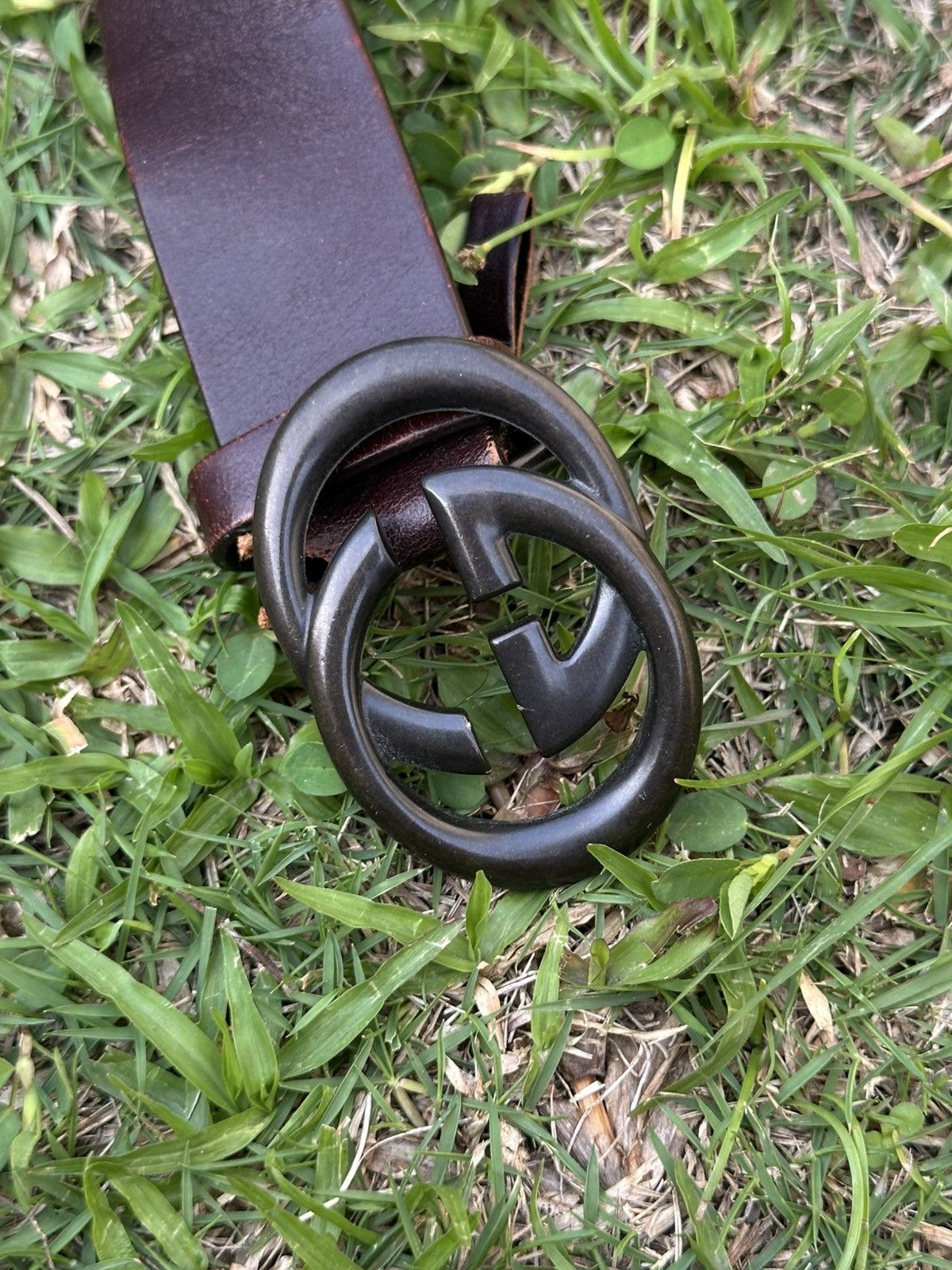 Gucci Vintage Gucci Silver Buckle Brown Leather Belt Size ONE SIZE - 6 Thumbnail
