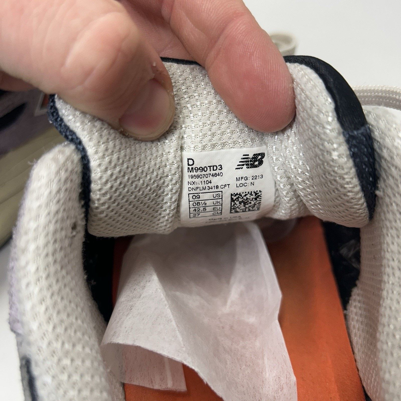 New Balance New Balance x Teddy Santis 990v3 “Raw Amethyst” M990TD3 Size US 9 / EU 42 - 8 Thumbnail