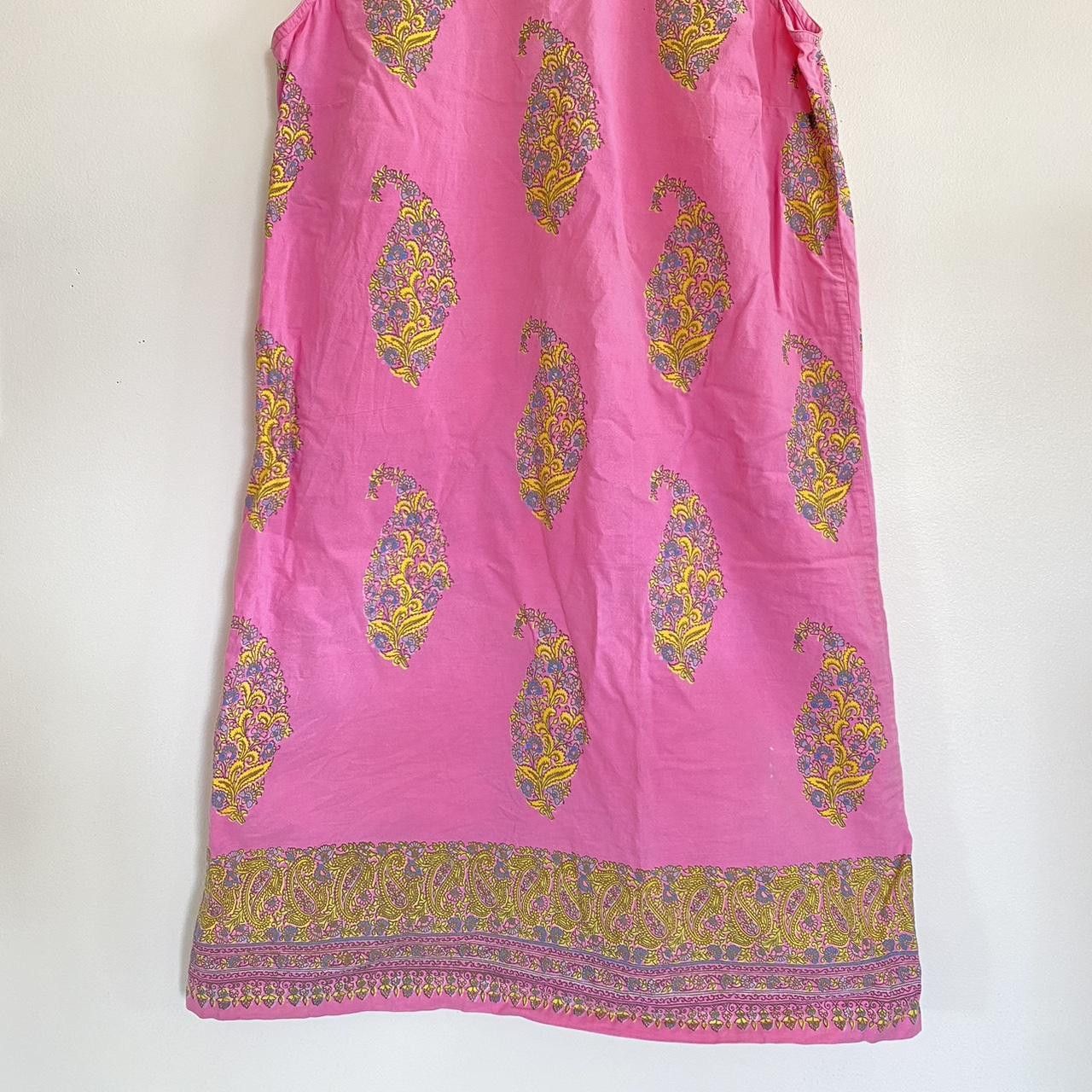 Designer GRAHAM KANDIAH PINK BOHO BOHEMIAN MINI SUMMER DRESS MEDIUM Size M / US 6-8 / IT 42-44 - 3 Thumbnail