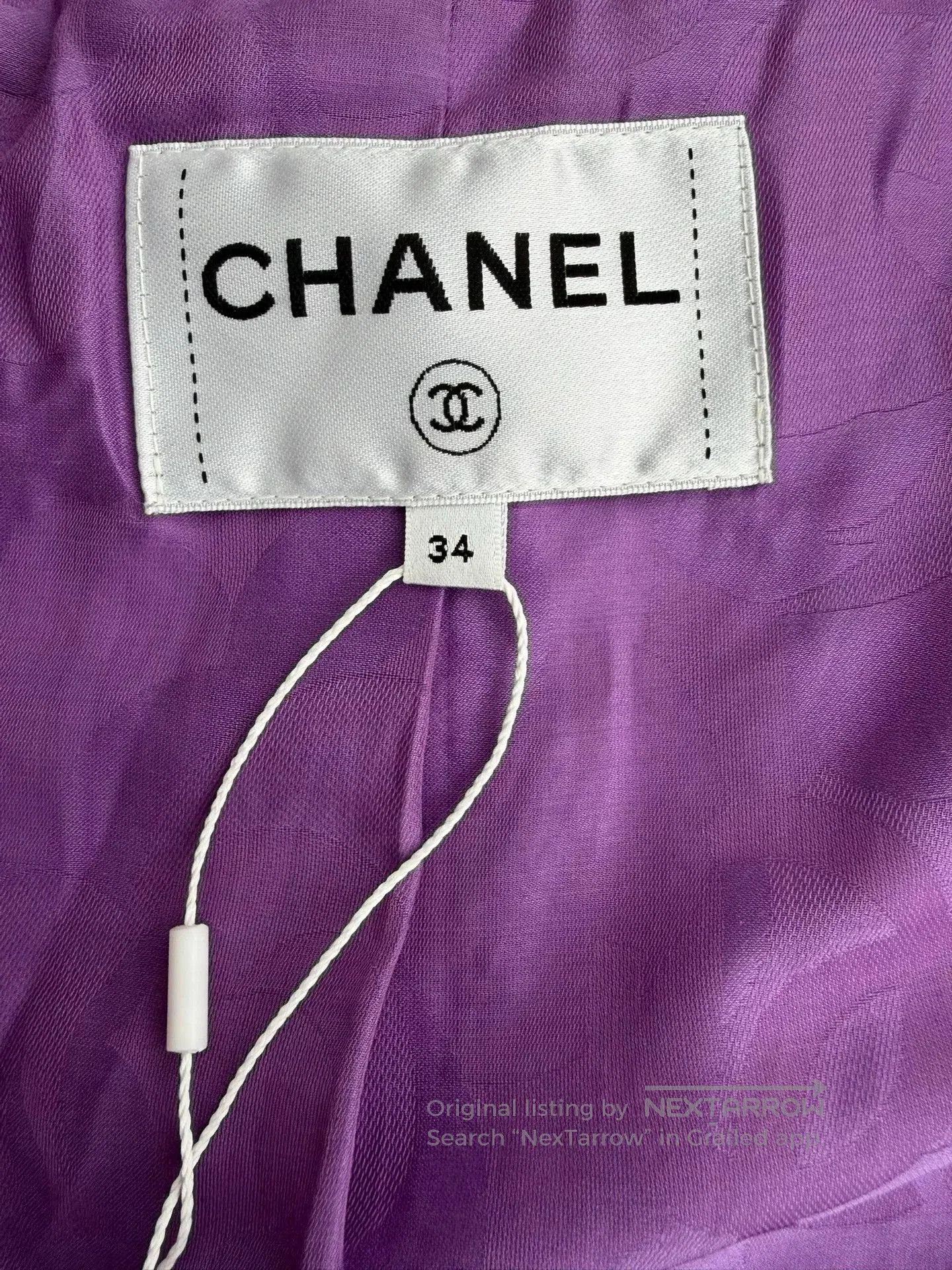 Chanel Chanel 20C Purple Tweed Jacket 34. Size US XS / EU 42 / 0 - 5 Thumbnail