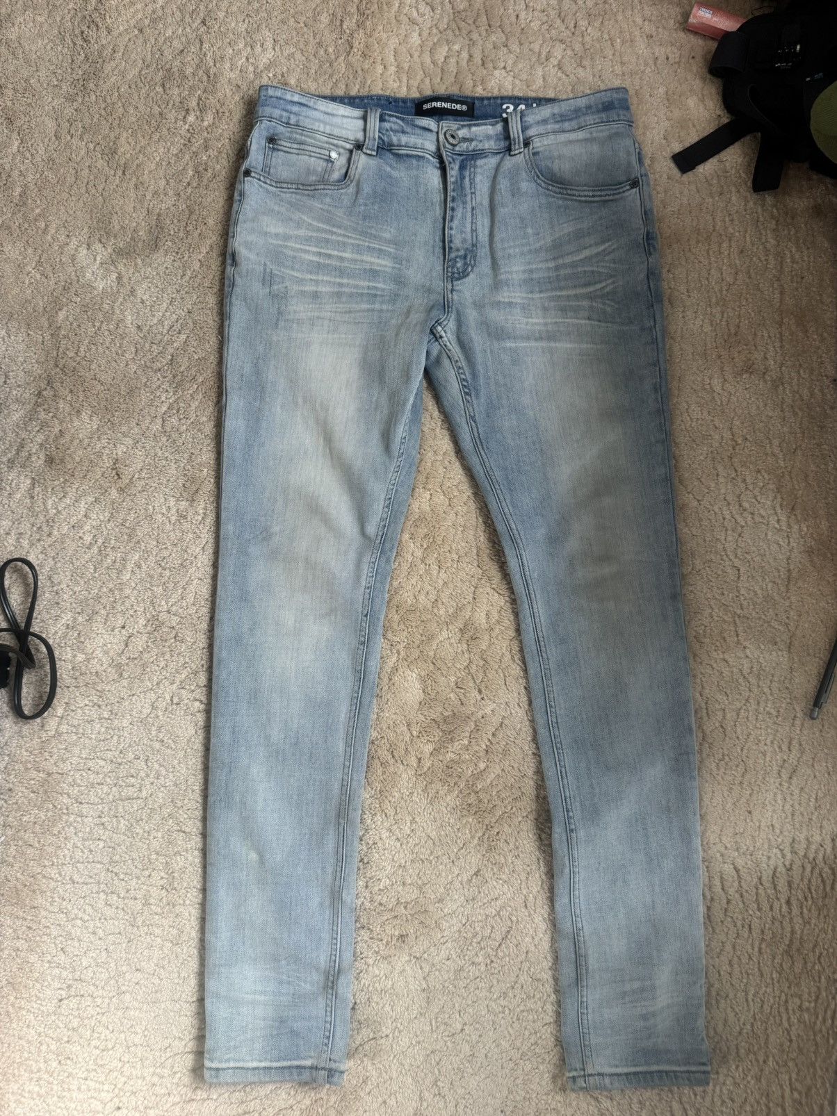 SERENEDE Serenede ICE Jeans Men's Fitted Denim In Blue Size 28 NWT