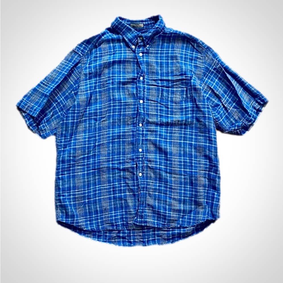 Vintage Arnold Palmer Vintage Blue Linen Shirt Mens XLarge Size US XL / EU 56 / 4 - 1 Thumbnail
