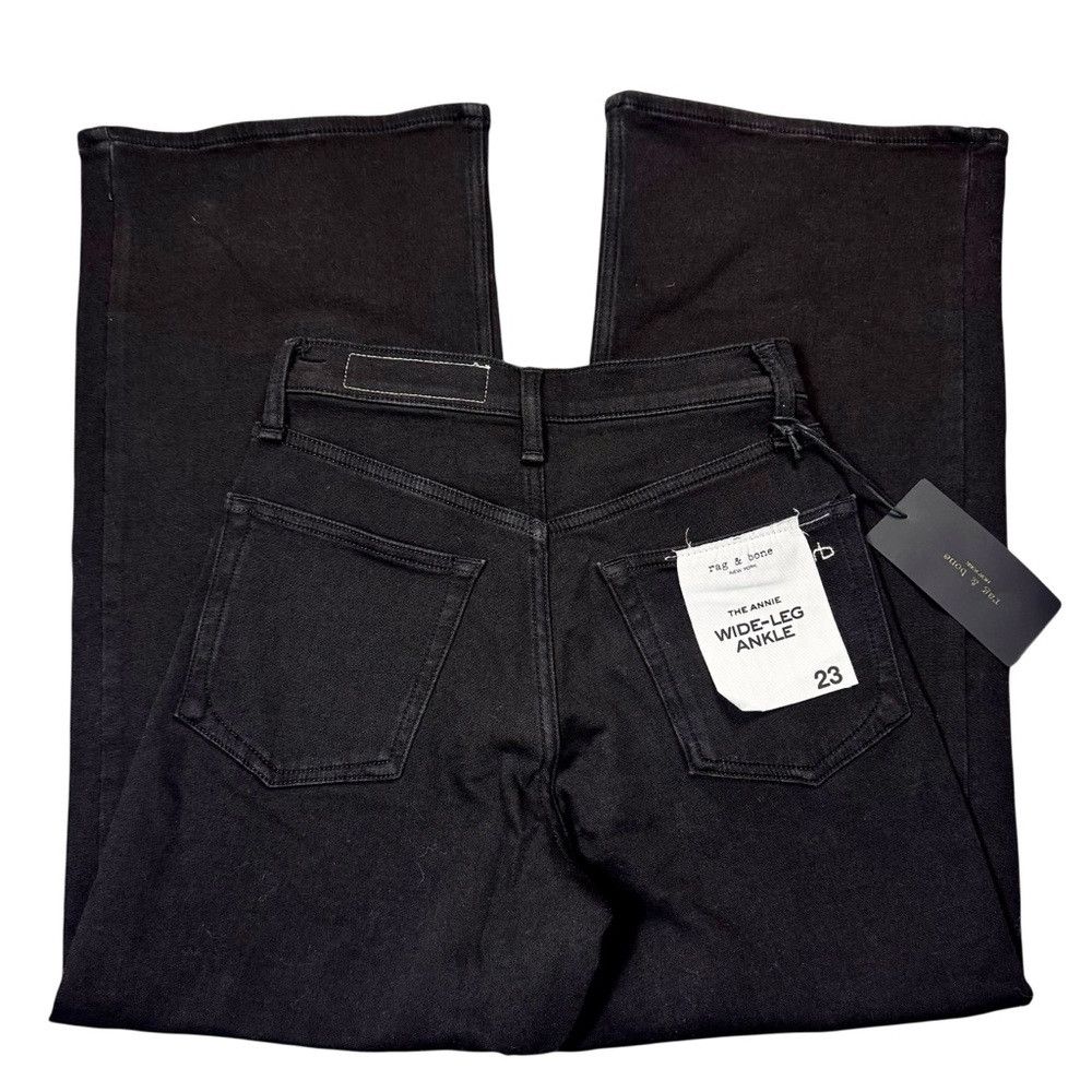 Rag & Bone NWT New $248 Rag & Bone Annie Wide Leg Black Jeans Size 23 Size 23" - 4 Thumbnail