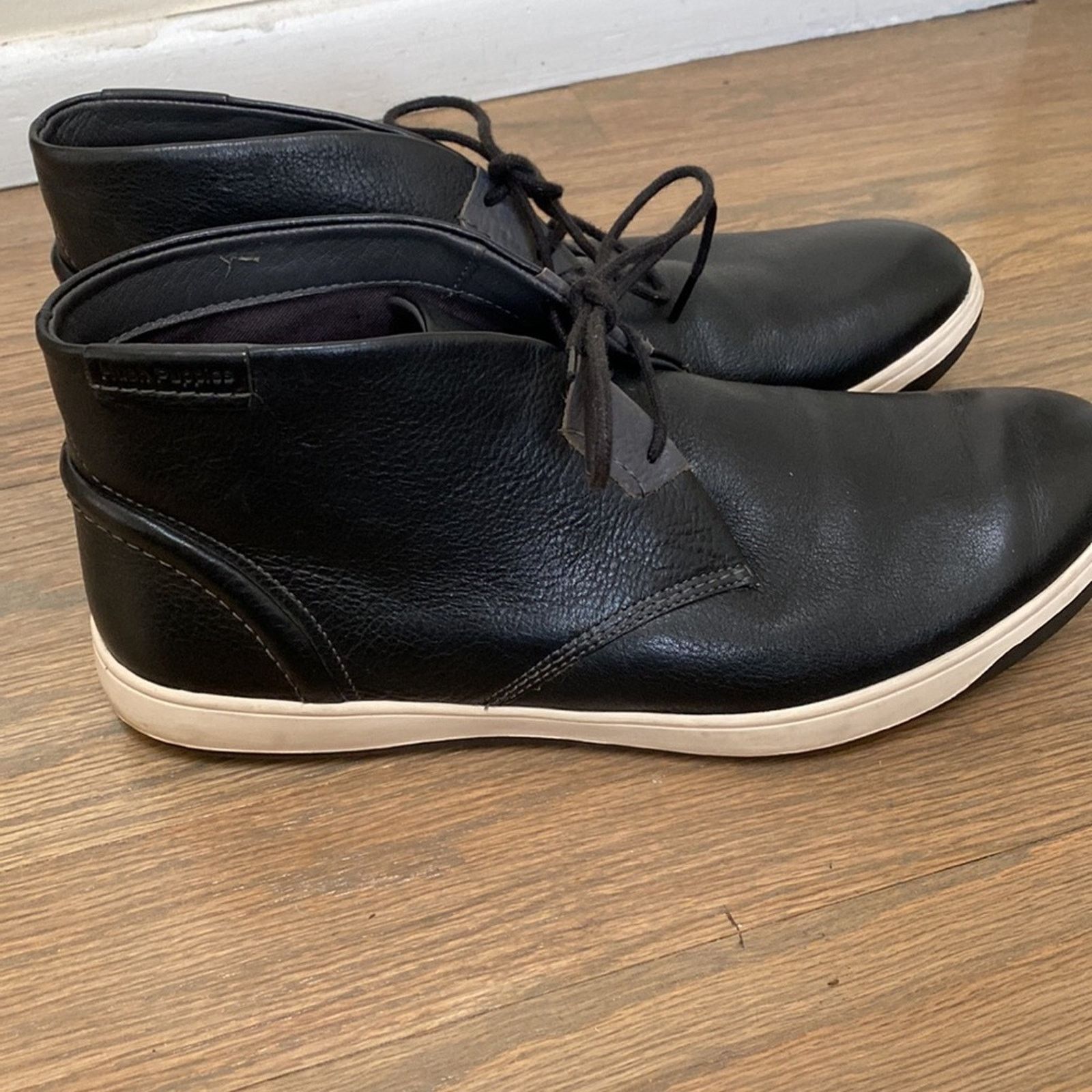 Hush Puppies Hush Puppies Black Leather Lace Up Bootie Size 9.5 Size US 9.5 / EU 42-43 - 2 Thumbnail