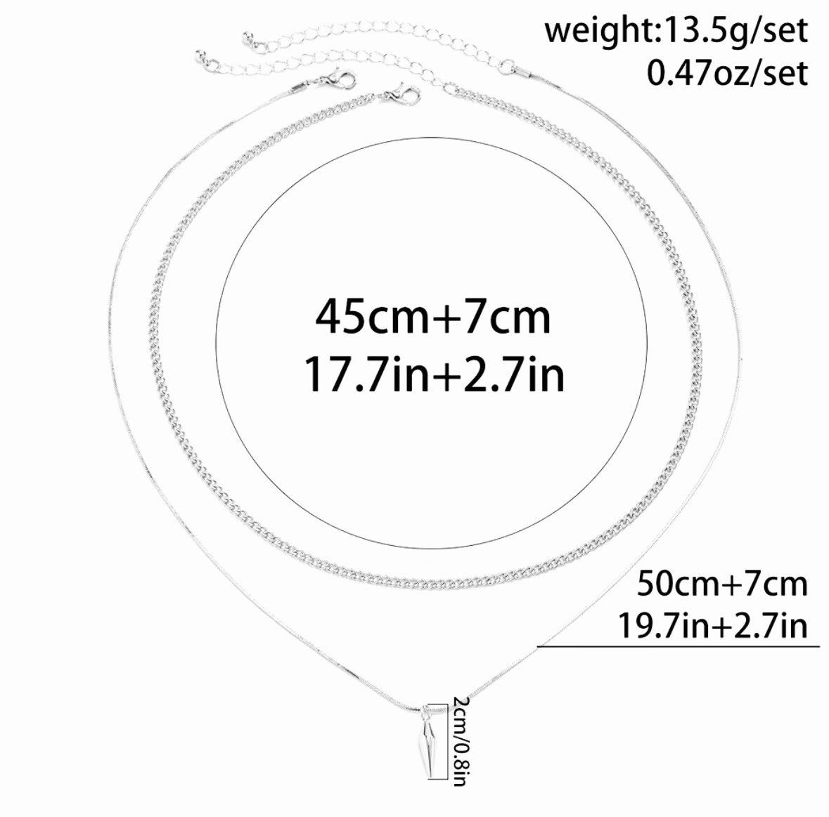 Other 2pcs/set Stainless Steel Metal Rivet Pendant Size ONE SIZE - 6 Thumbnail