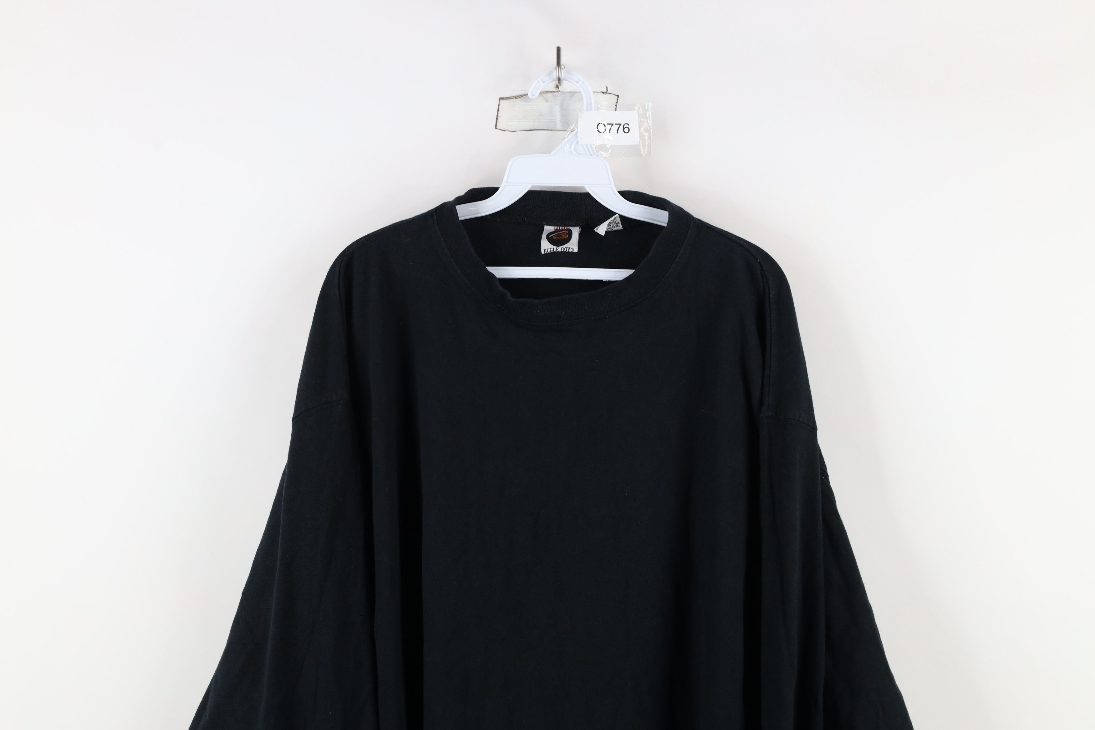 Vintage Vintage 90s Streetwear Long Sleeve T-Shirt Black Cotton Size US XXL / EU 58 / 5 - 2 Thumbnail