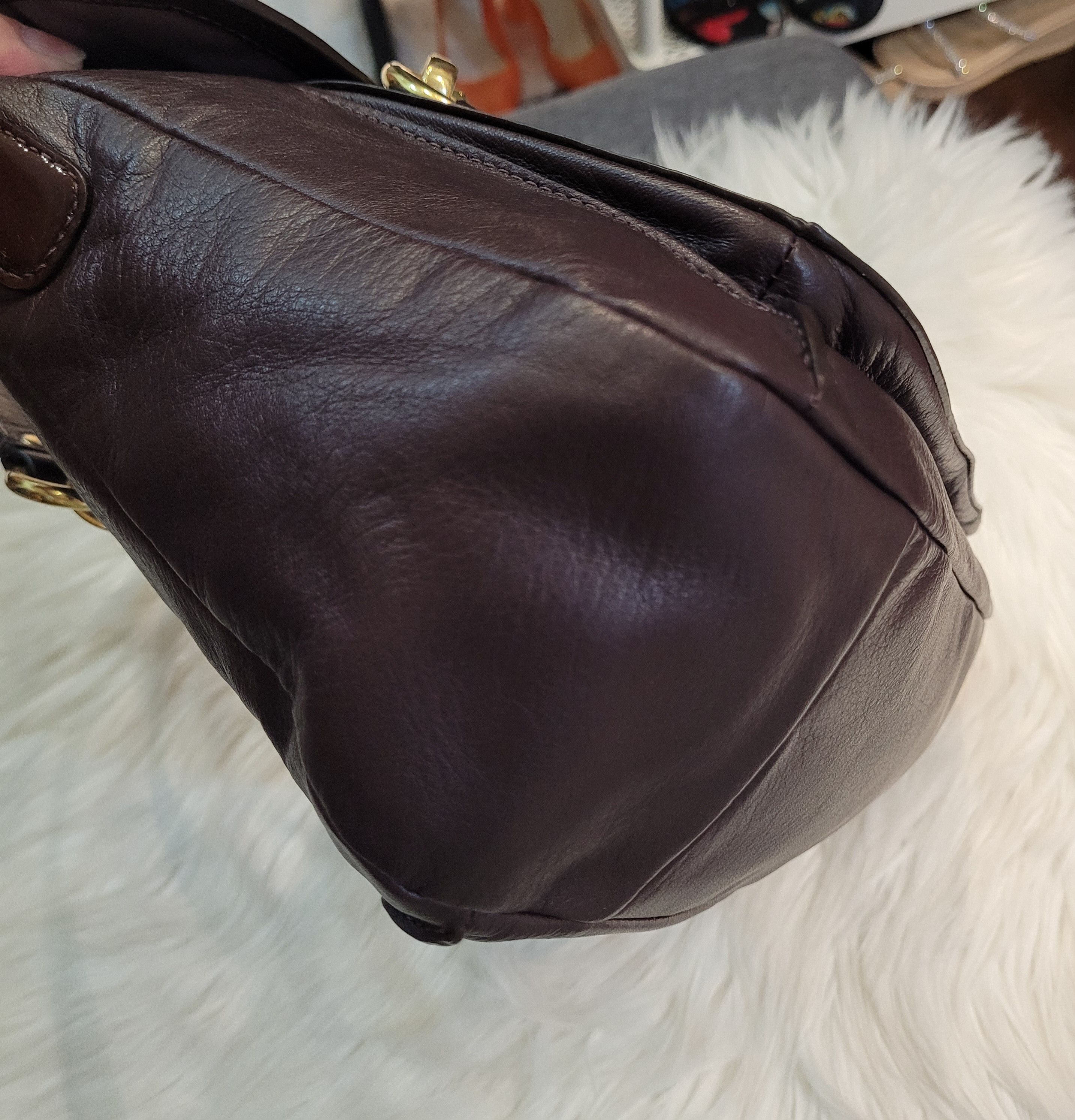 Coach Coach Kristin Spectator Ostrich Embossed Leather Satchel Size ONE SIZE - 10 Thumbnail