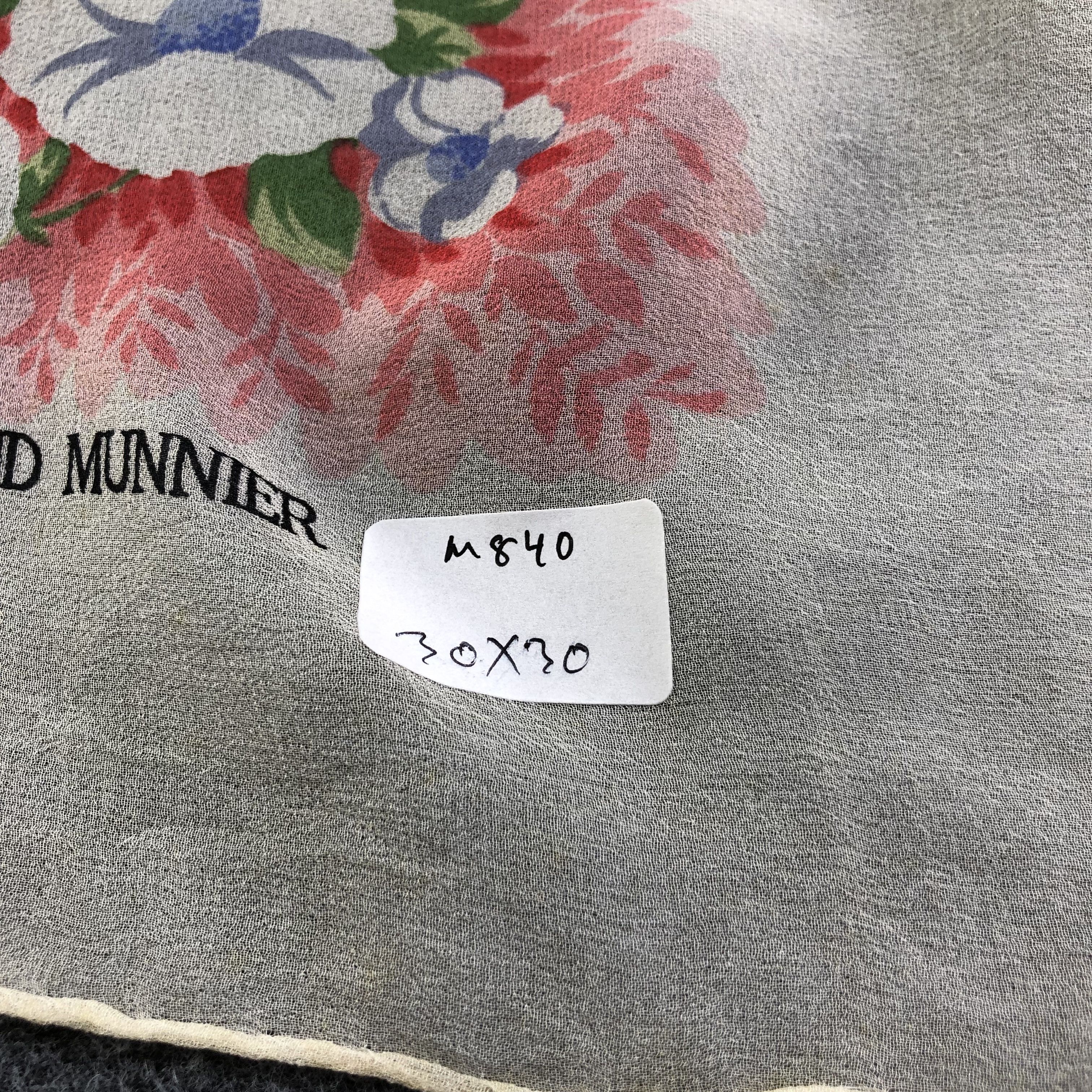 Vintage Roland Munnier Hand Rolled Silk Scarf M840 Size ONE SIZE - 12 Thumbnail
