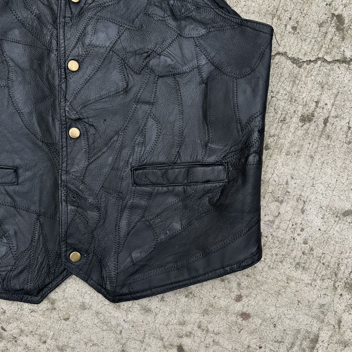 Genuine Leather Vintage Leather Vest Custom Genuine Leather Y2K 00s USA Size US L / EU 52-54 / 3 - 7 Thumbnail