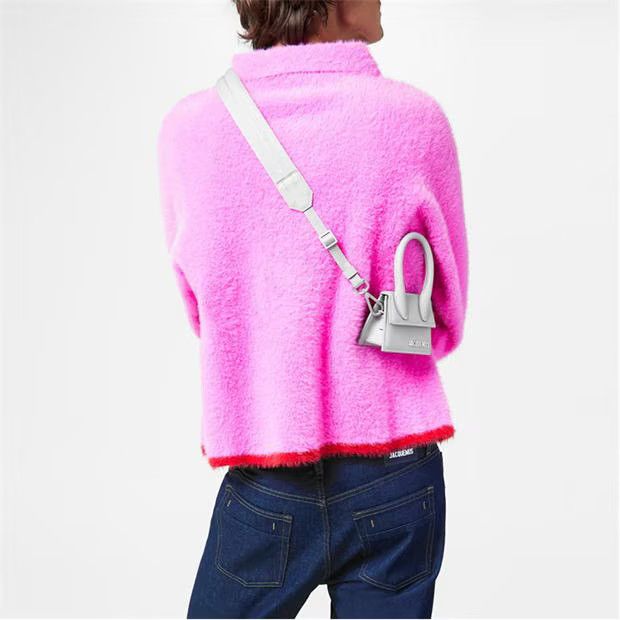 o1g2r1mq0524 LE Neve Long Sleeve Polo Top in Pink & Red