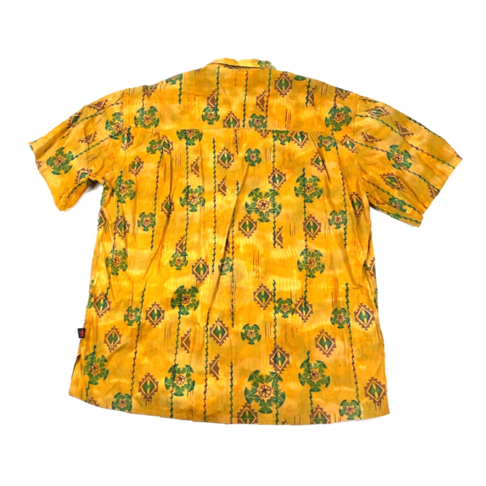Etro VINTAGE Mad Gringo Shirt Geometric All-Over Print Short Sleeve Adult XL Orange 90s Hip Hop Mens Size US XL / EU 56 / 4 - 2 Thumbnail