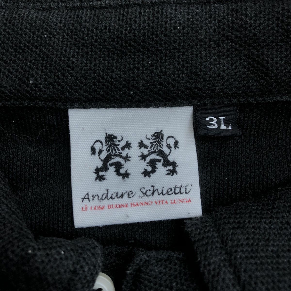 Vintage Vintage ANDARE SCHIETTI ITALY Pocket Black Polo Tee Shirt Size US XL / EU 56 / 4 - 4 Thumbnail