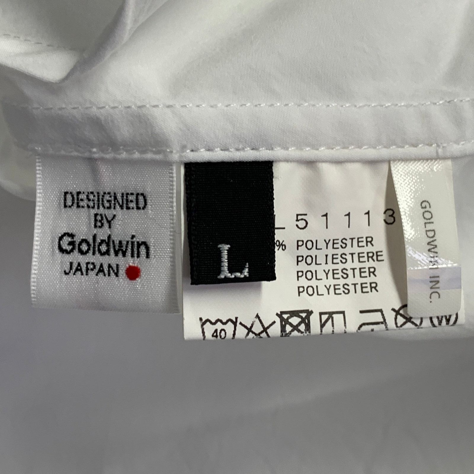 Goldwin GOLDWIN Size L White Polyester One Pocket Long Sleeve Shirt Size US L / EU 52-54 / 3 - 6 Thumbnail