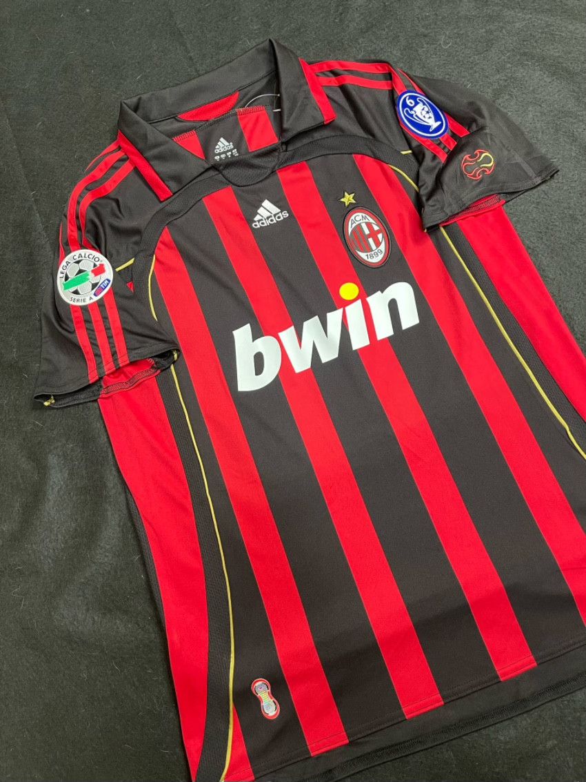 Vintage 06/07 AC Milan Ronaldinho Retro Home Jersey Size US L / EU 52-54 / 3 - 1 Thumbnail