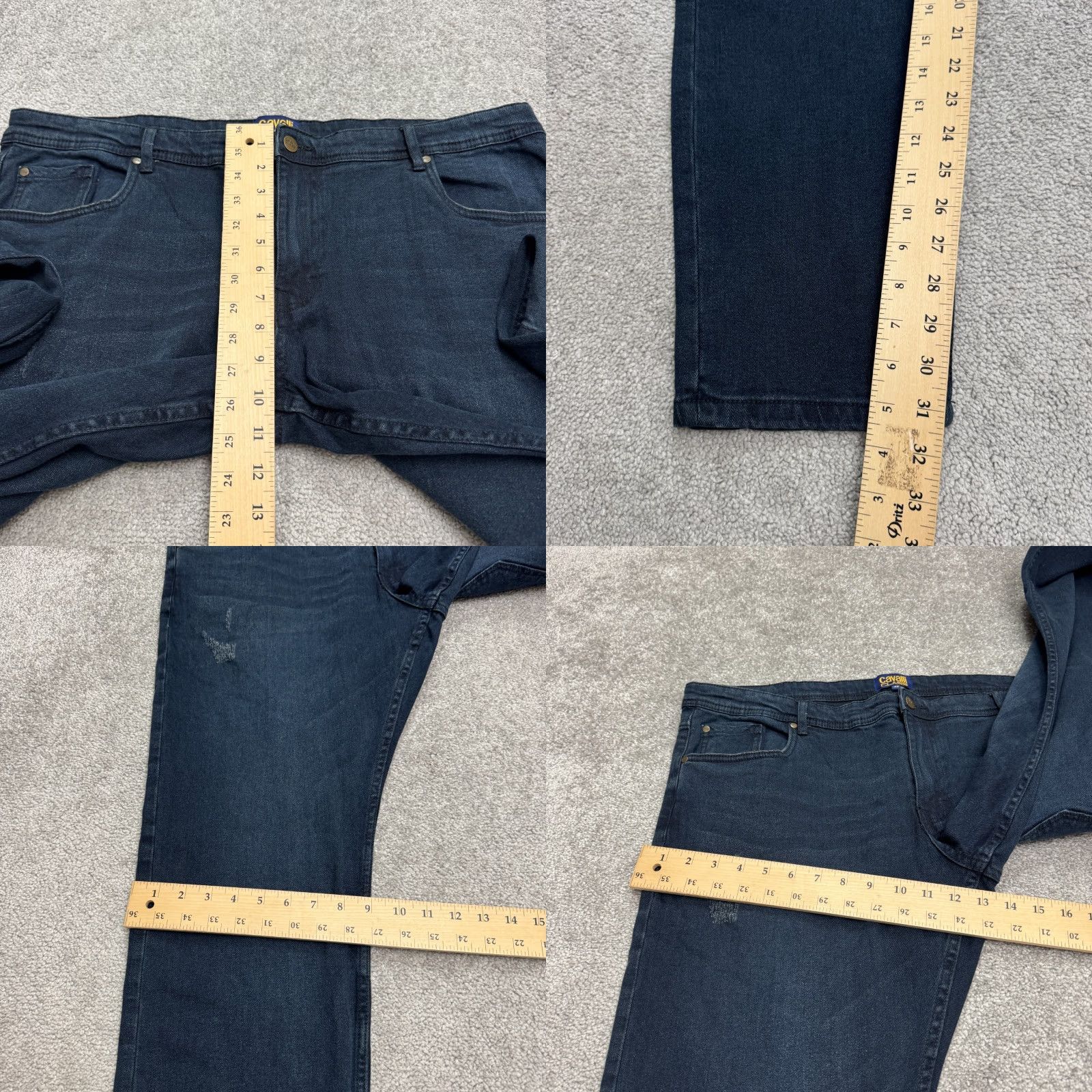 Cavalli Class Cavalli Class Jeans - Men - 40 - Distressed Straight Leg Denim - Blue Dark Wash - 5-Pocket - Regular Fit Size US 40 / EU 56 - 9 Thumbnail