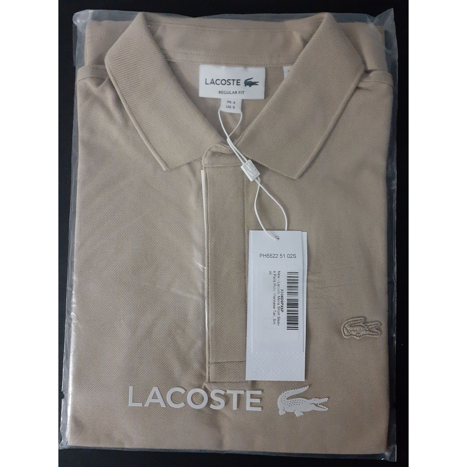 Lacoste Lacoste Mens Short Sleeve Paris Polo Viennese Tan S Size US S / EU 44-46 / 1 - 2 Thumbnail