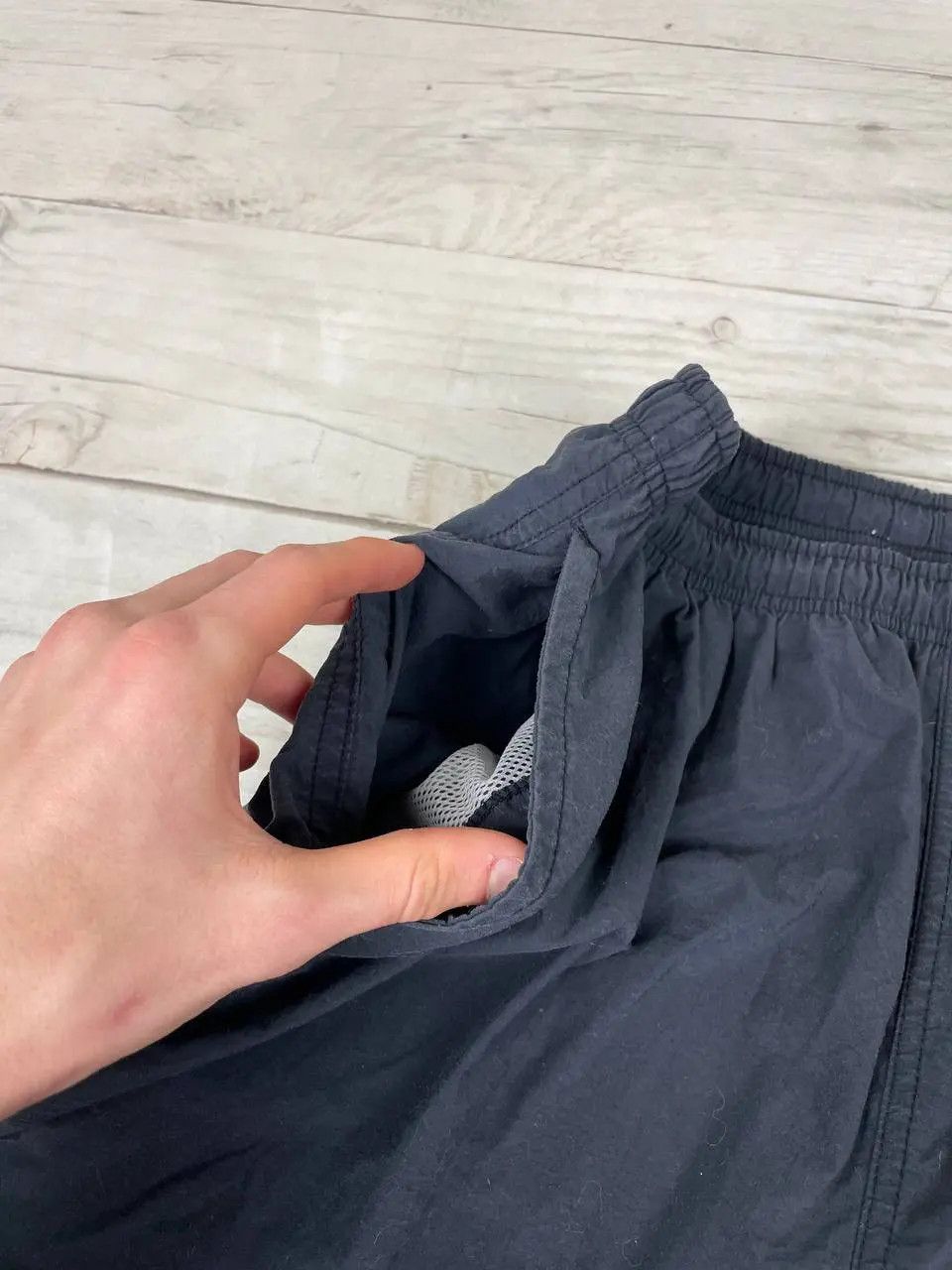 Nike Vintage Nike Big Swoosh Nylon Shorts 90s Drill Size US 34 / EU 50 - 10 Thumbnail
