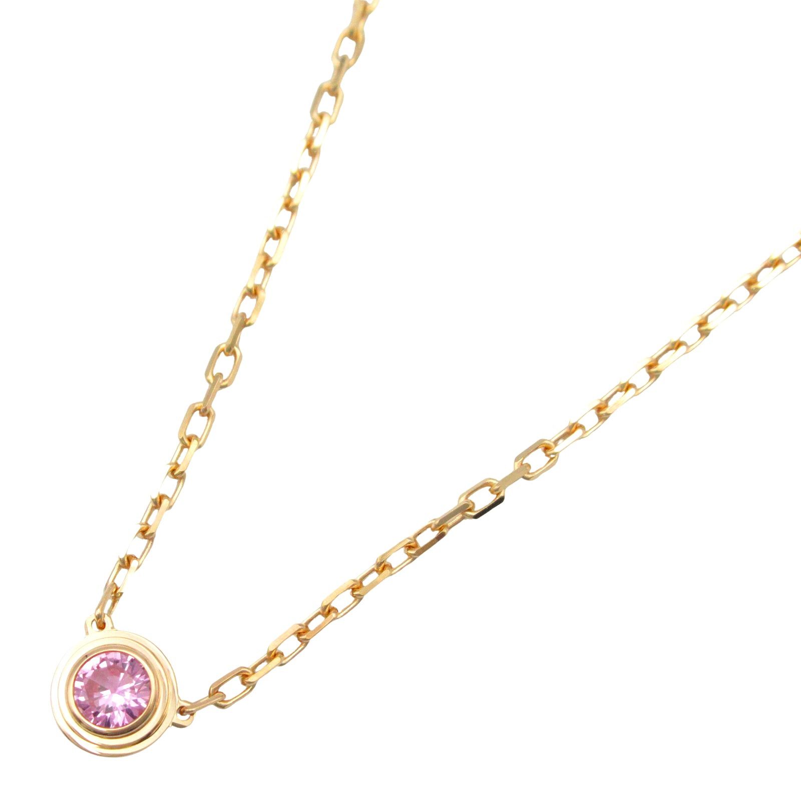 Cartier Cartier Damour Pink Sapphire Necklace K18Pg (Pink Gold) Size ONE SIZE - 1 Thumbnail