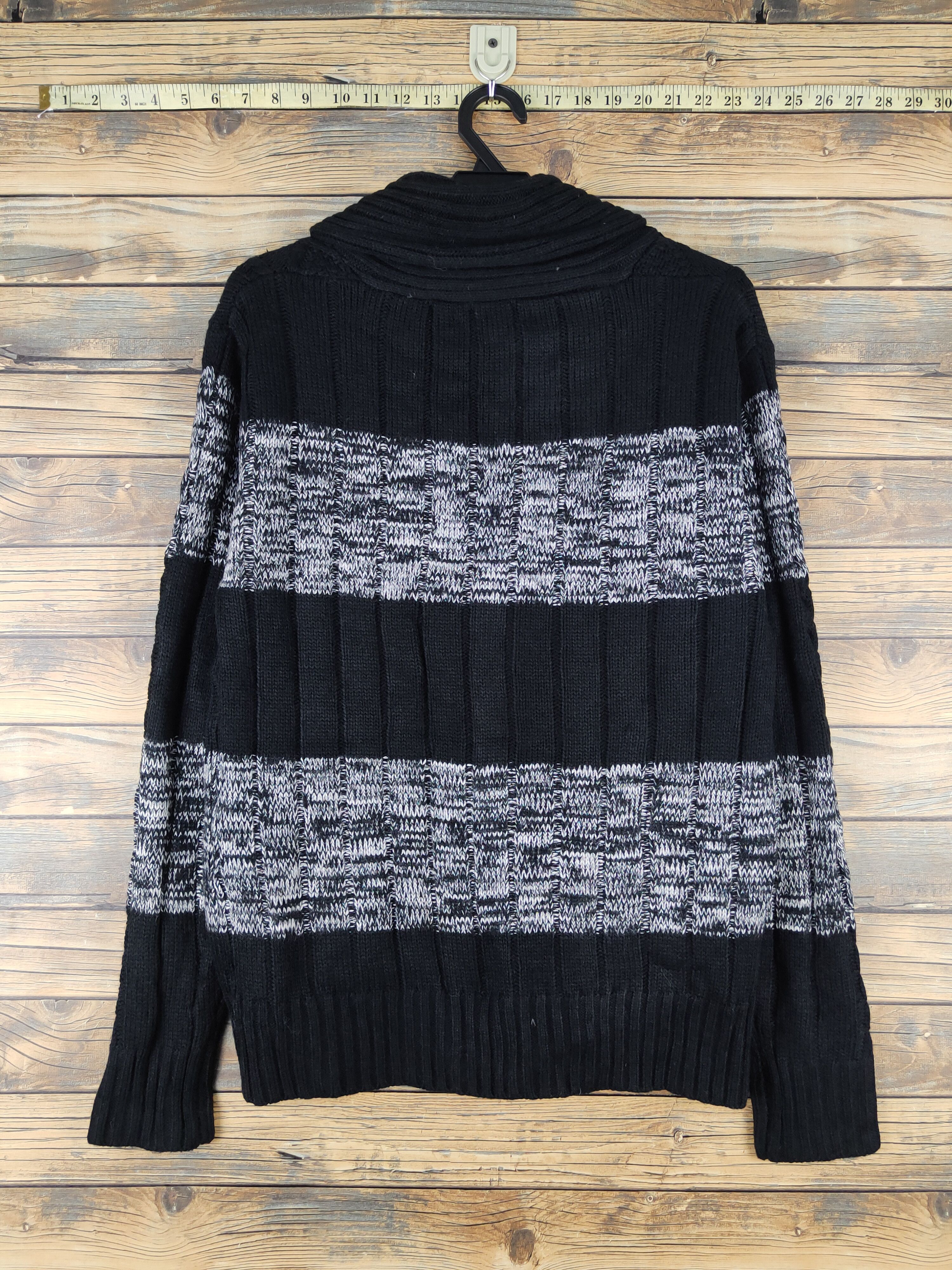 Aran Isles Knitwear Lock Heaven Black Knitwear Cardigan #W1191 Size L / US 10 / IT 46 - 7 Thumbnail