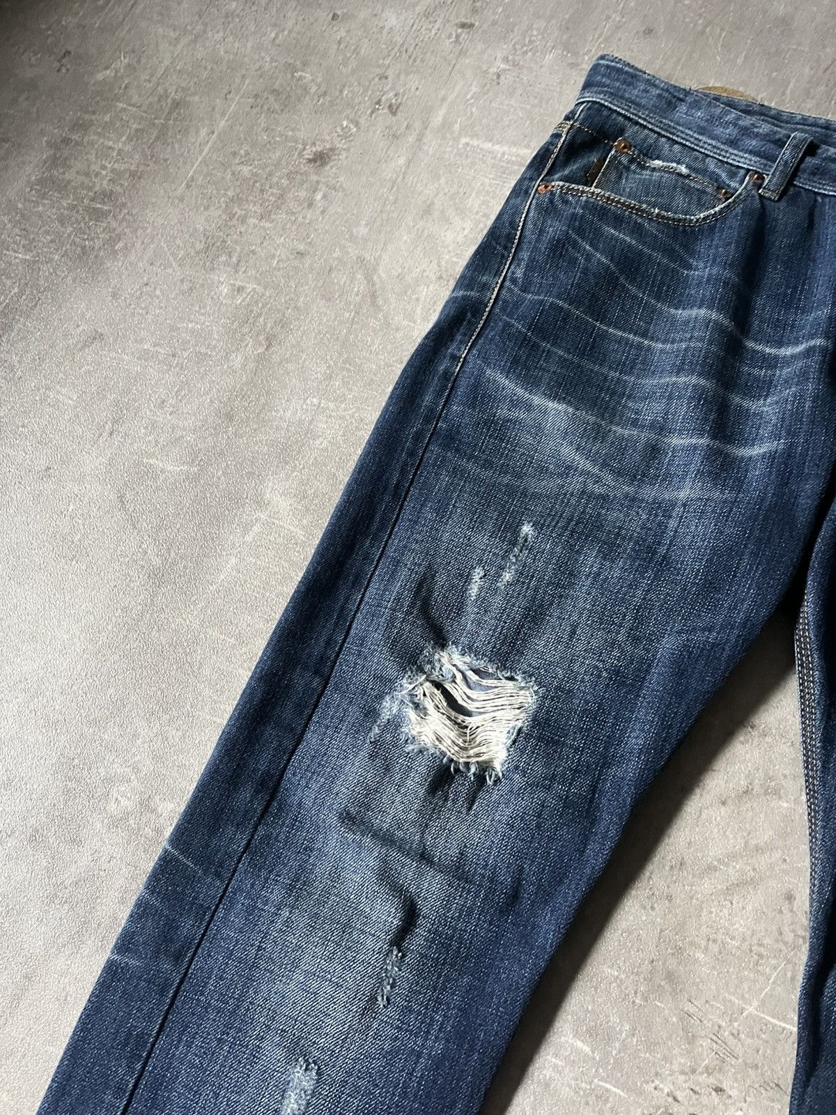 Raf Simons × Raf by Raf Simons Raf by Raf Simons distressed jeans very rare navy Size US 32 / EU 48 - 5 Thumbnail
