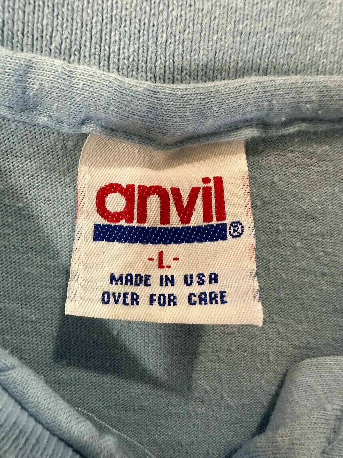 Anvil Vintage 90's Blank Polo Shirt Men's Large Blue USA Blank Size US L / EU 52-54 / 3 - 3 Thumbnail