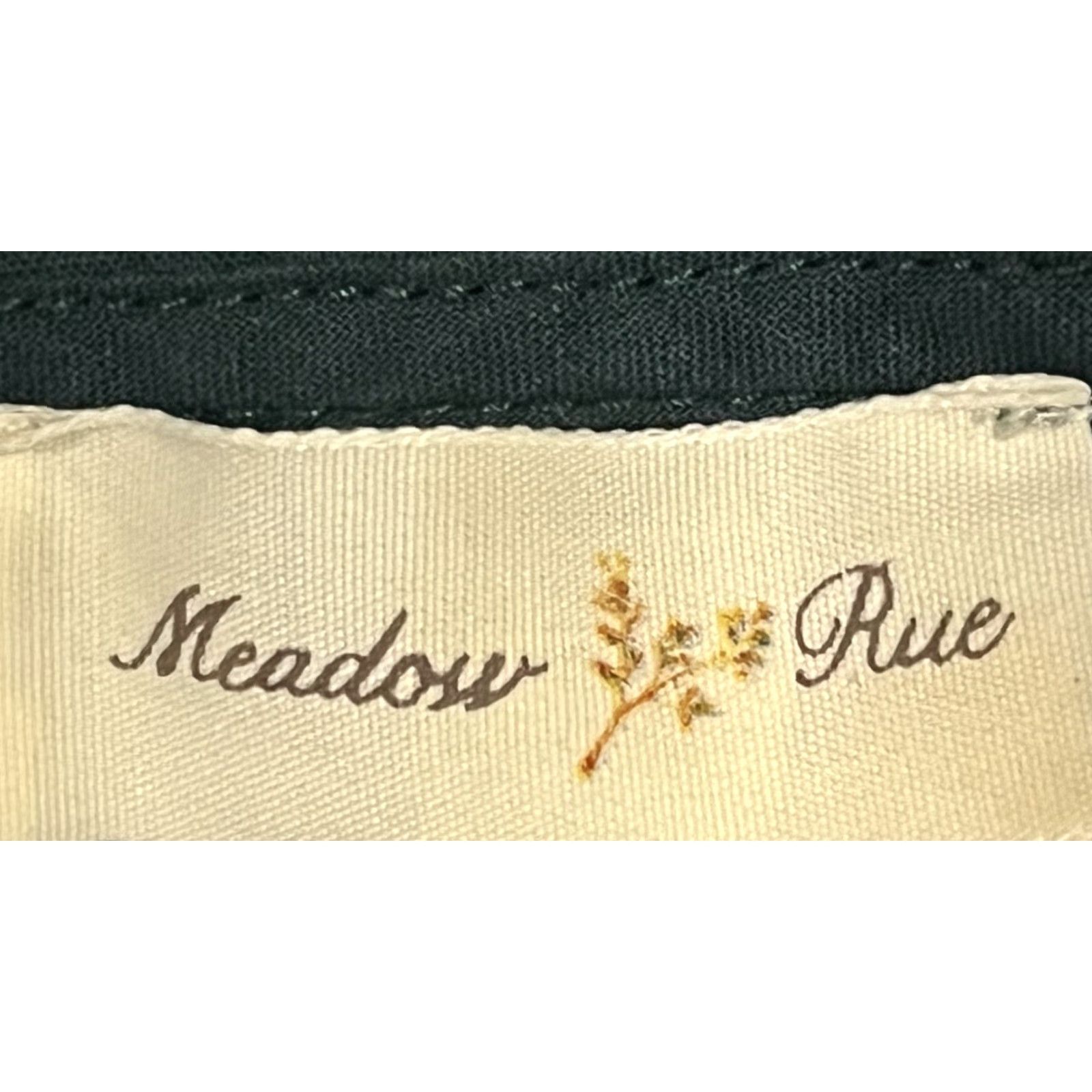 Vintage Meadow Rue Blouse Shirt Women Size M Green Long Sleeve Crew Neck Button Lace Tie Bodice Tunic Regular Pattern Solid Anthropologie Meadow Rue Size M / US 6-8 / IT 42-44 - 6 Thumbnail