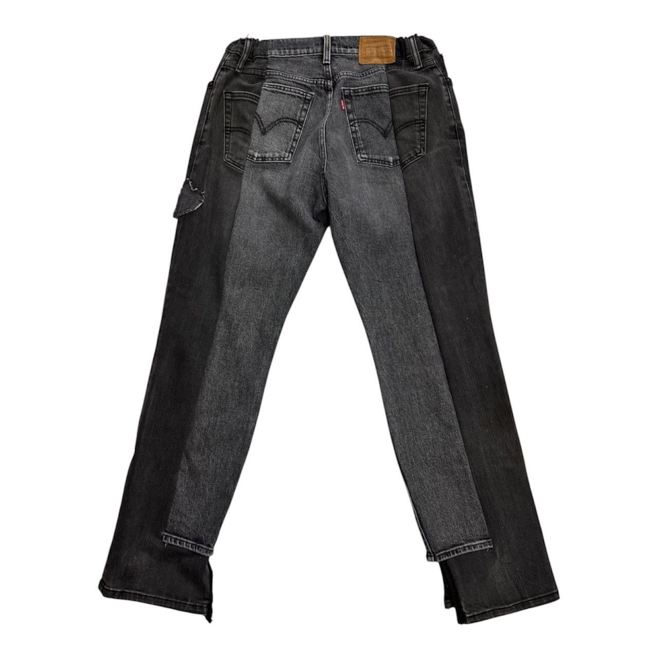 Levi's Reworked Black and Grey Levi’s Denim Jeans One-of-a-Kind Size 30" / US 8 / IT 44 - 2 Thumbnail