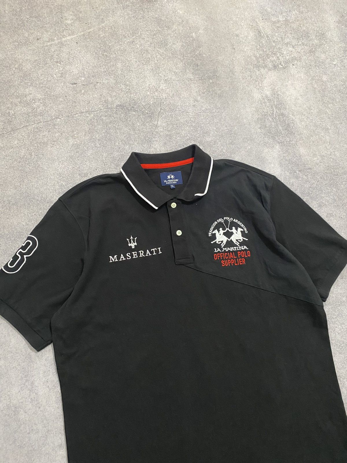 La Martina La Martina Maserati Polo T-Shirt Embroidered Logo Size US XL / EU 56 / 4 - 3 Thumbnail