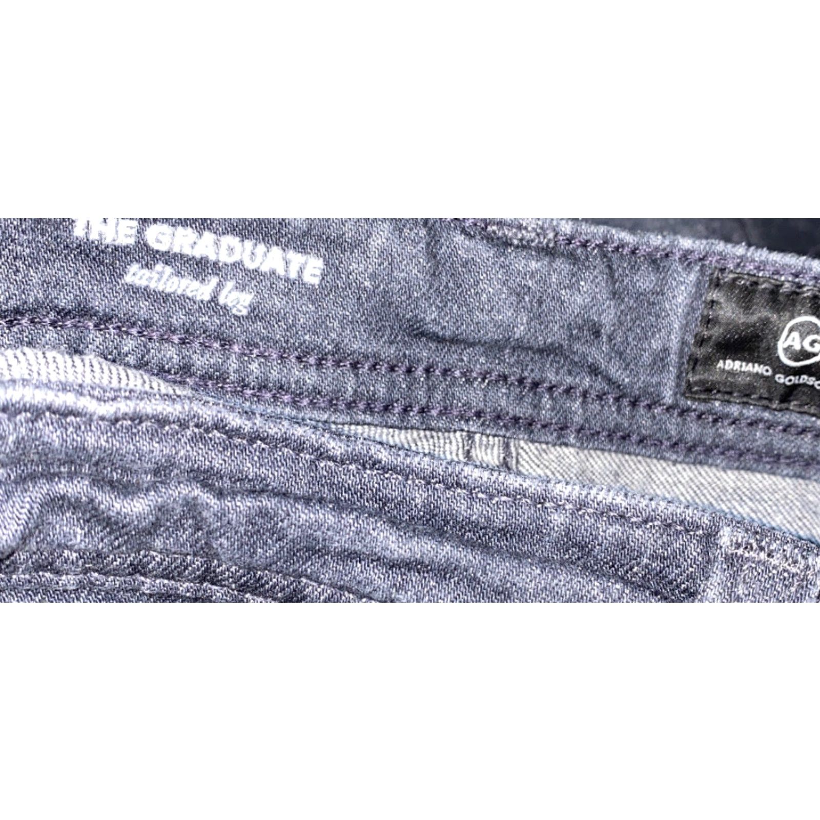 Vintage AG Adriano Goldschmied The Graduate Pants Mens Gray Straight Leg 39x35 Casual Pants Mens Regular Inseam 35in Size US 39 - 7 Thumbnail