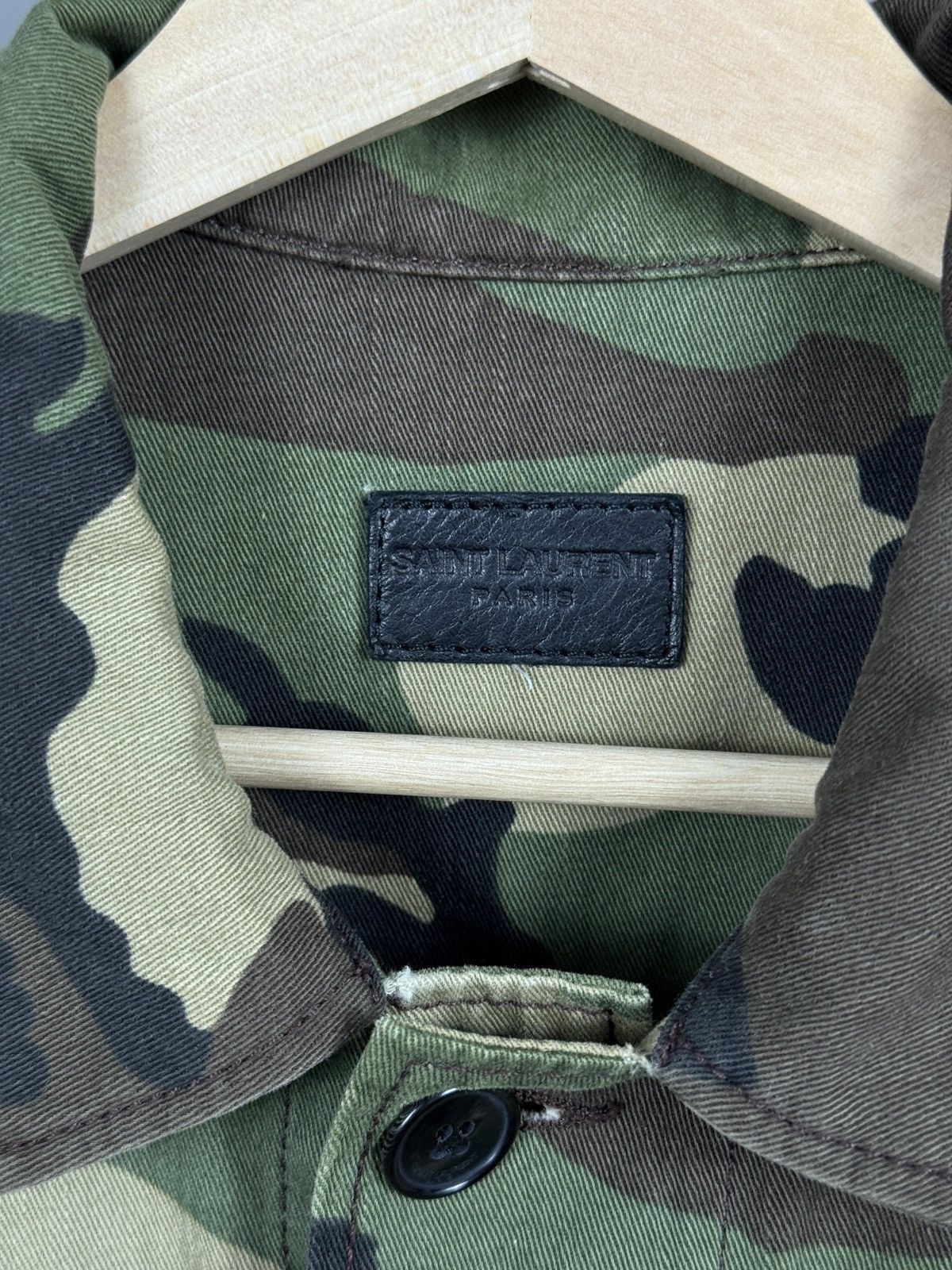 Saint Laurent Paris Saint Laurent Paris Multi Pocket Military Camo Jacket Size US S / EU 44-46 / 1 - 3 Thumbnail
