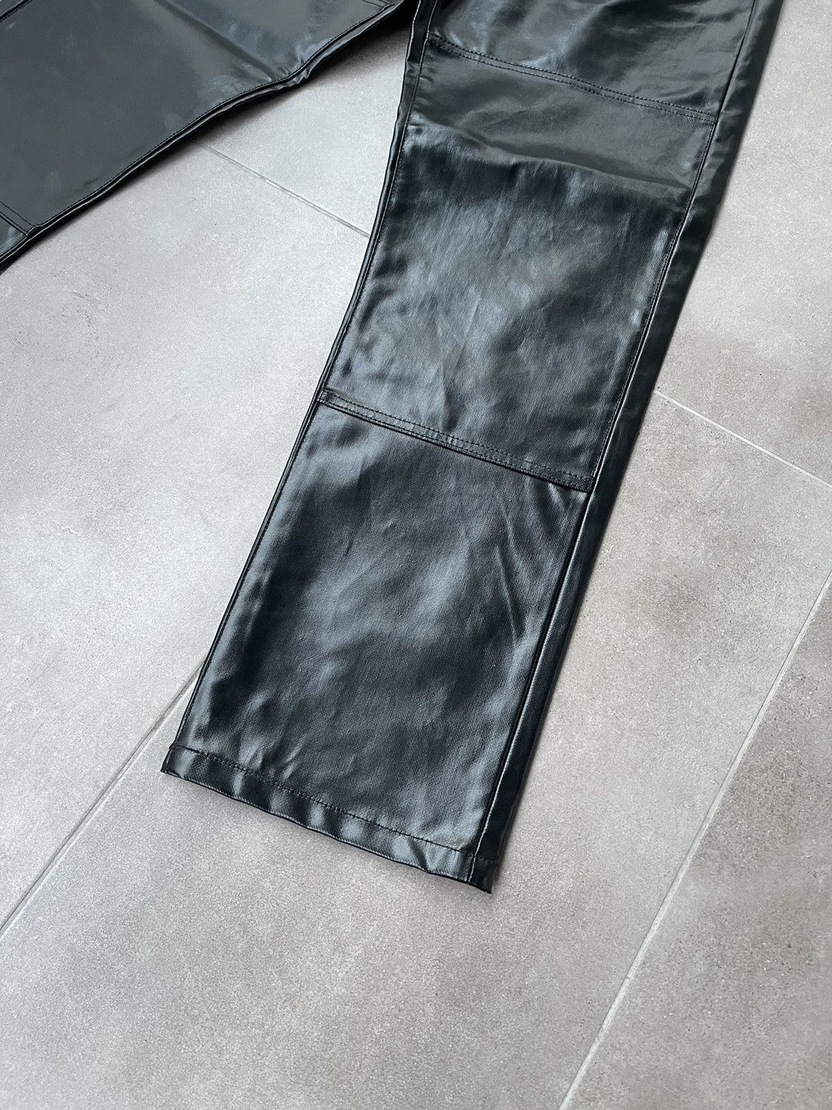 Etudes !DS! SS22 Etudes Corner Coated Faux Leather Black Pants Size US 30 / EU 46 - 10 Thumbnail