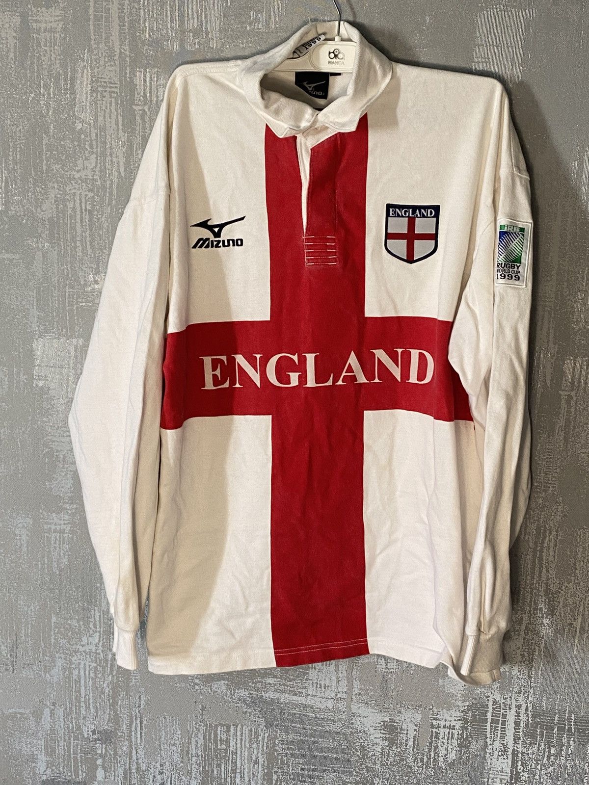 Mizuno Vintage England Mizuno Rugby Jersey 1999 Cup Shirt Long Size US L / EU 52-54 / 3 - 1 Thumbnail