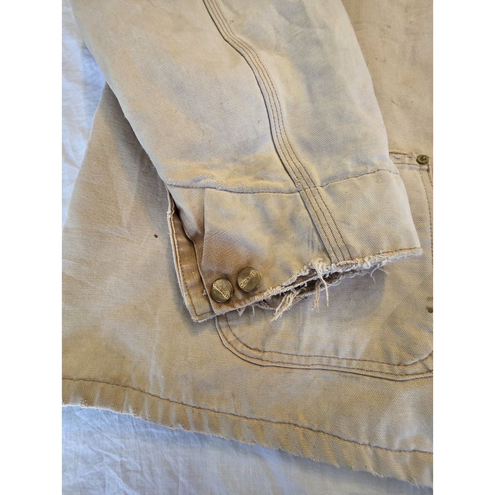 vintage Carhartt blanket-lined duck canvas chore coat