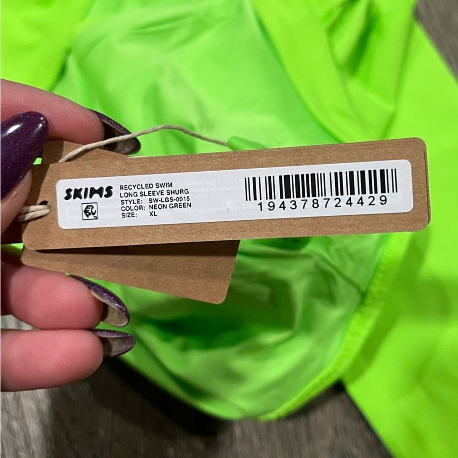 SKIMS NWT Skims Recycled Swim Long Sleeve Shrug Swim Top XL Size ONE SIZE - 3 Thumbnail