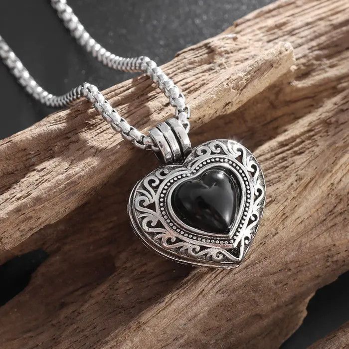 Jewelry Retro Simple Black Stone Necklaces Size ONE SIZE - 1 Preview
