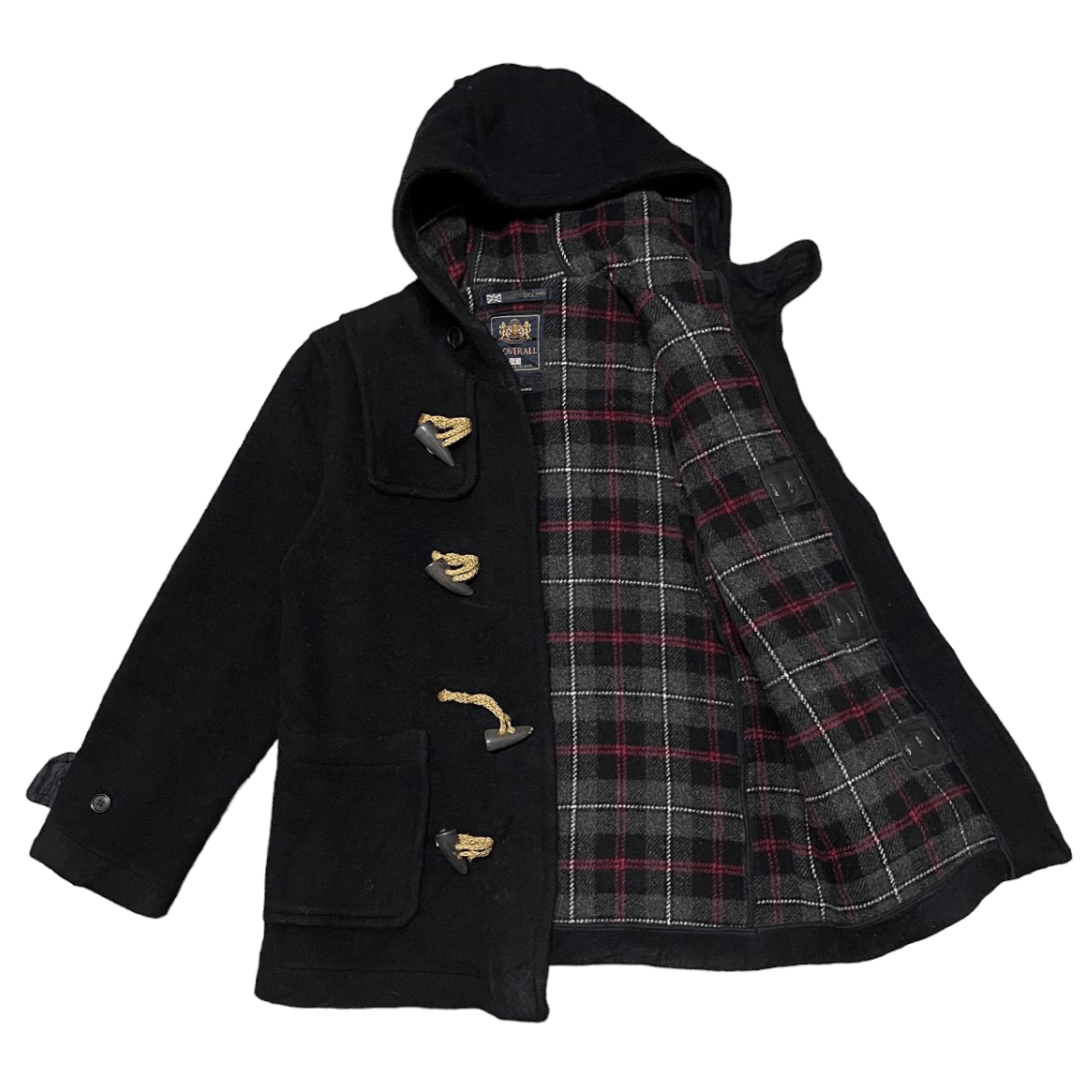 image of Gloverall Maple Creeks Duffle Wool Coat in Black, Men's (Size Medium)