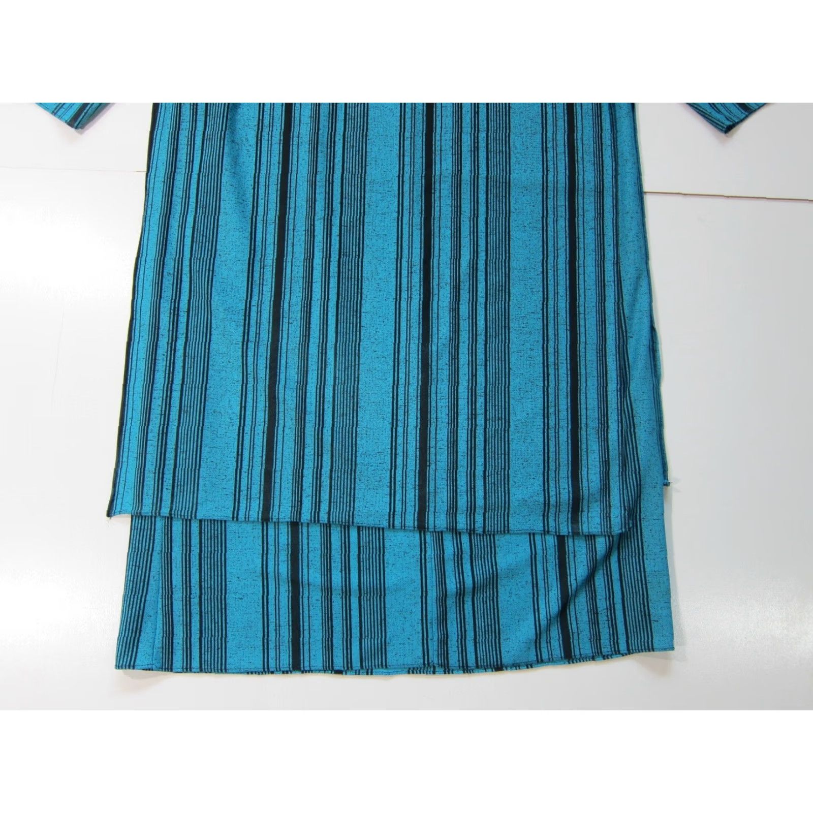 Vintage VINTAGE Jane Baar New York Blue Black Stripe 3/4 Sleeve Tunic Boxy Dress 12/L Size XL / US 12-14 / IT 48-50 - 5 Thumbnail