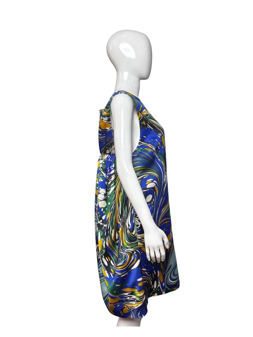 Stella McCartney Stella McCartney Abstract Print Silk Sleeveless Dress Size L / US 10 / IT 46 - 7 Thumbnail