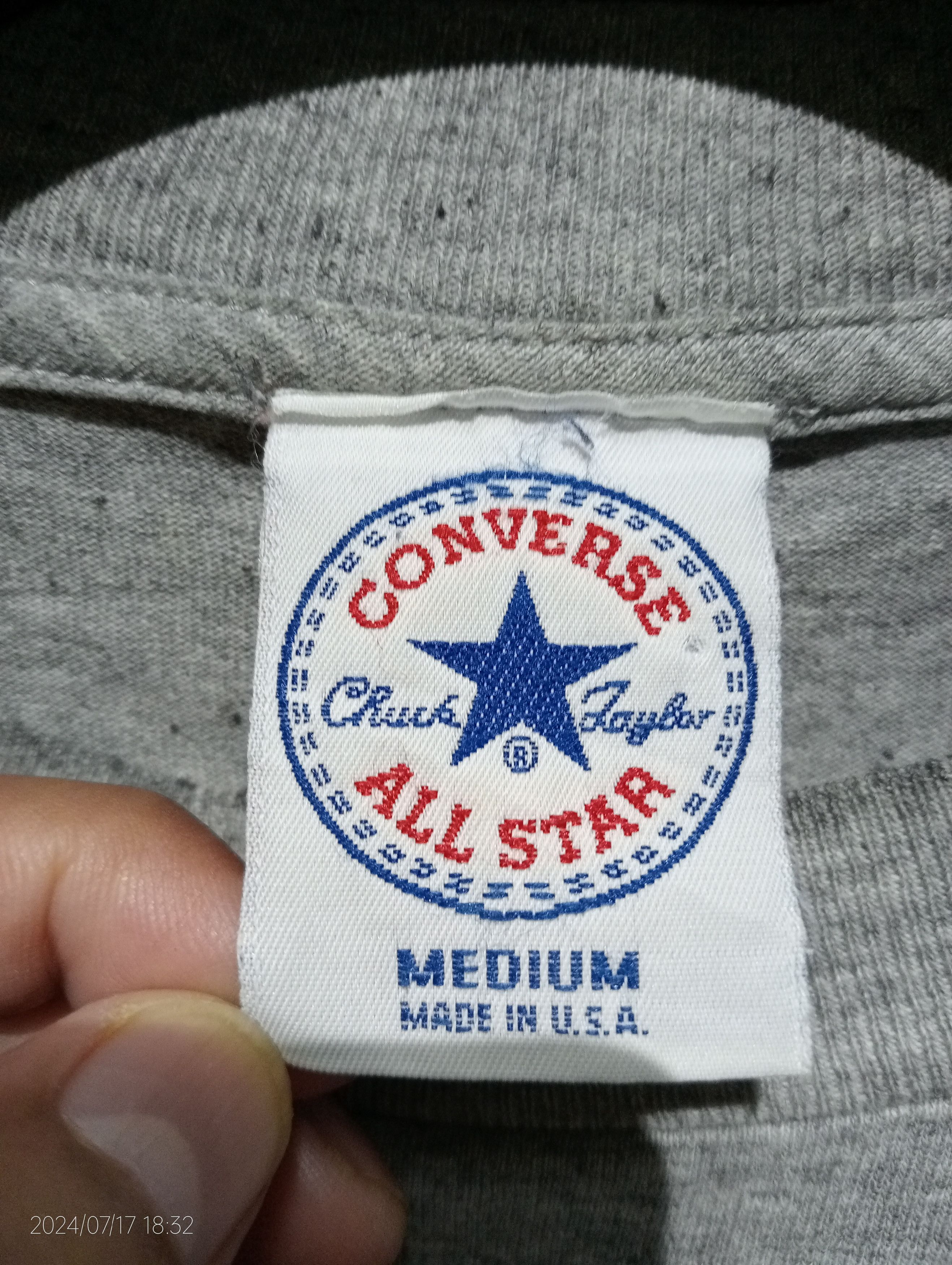 Converse Vintage '90s Converse Basketball All Star Tee Very Rare Size US M / EU 48-50 / 2 - 2 Thumbnail